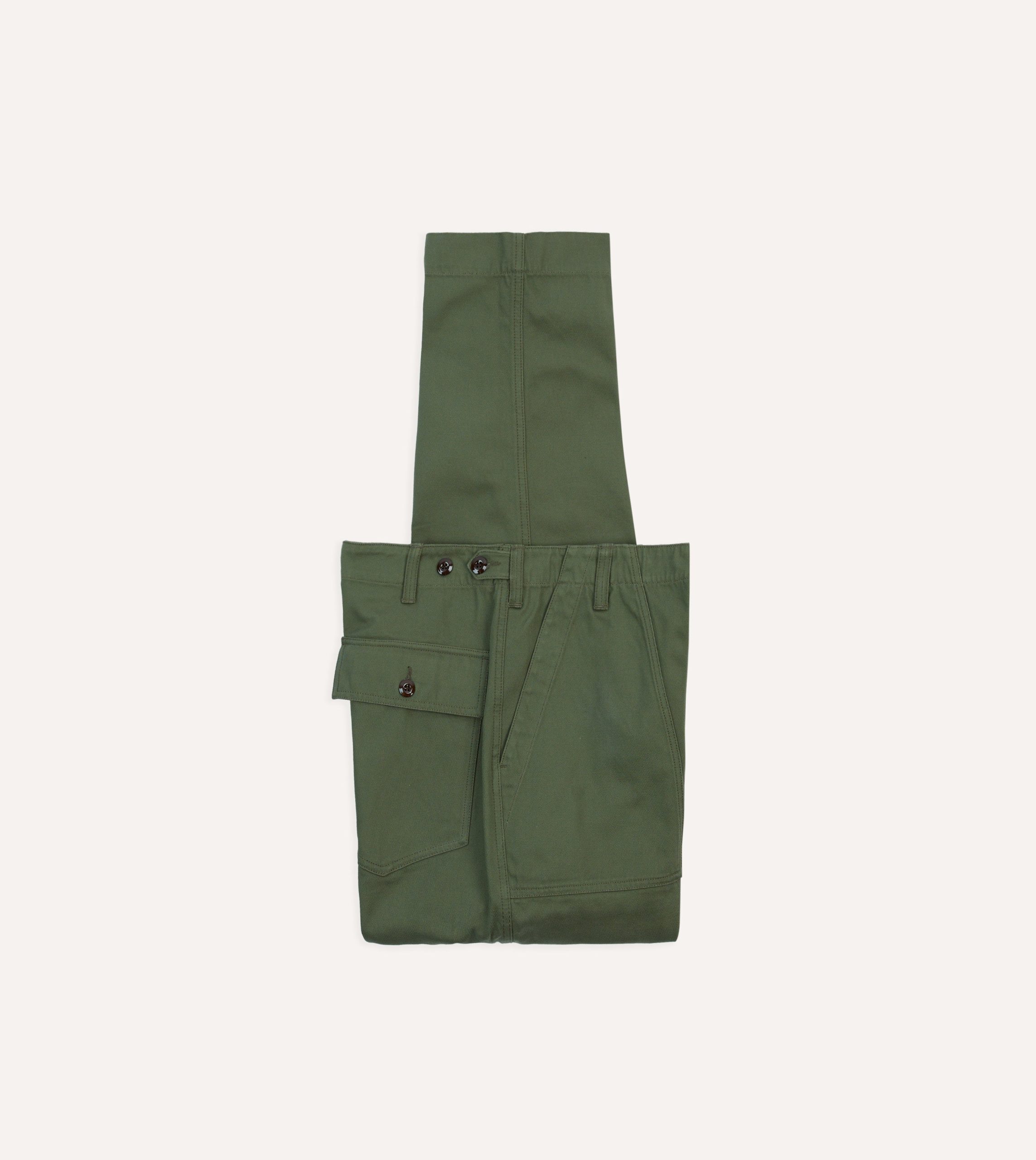Olive Cotton Fatigue Trouser