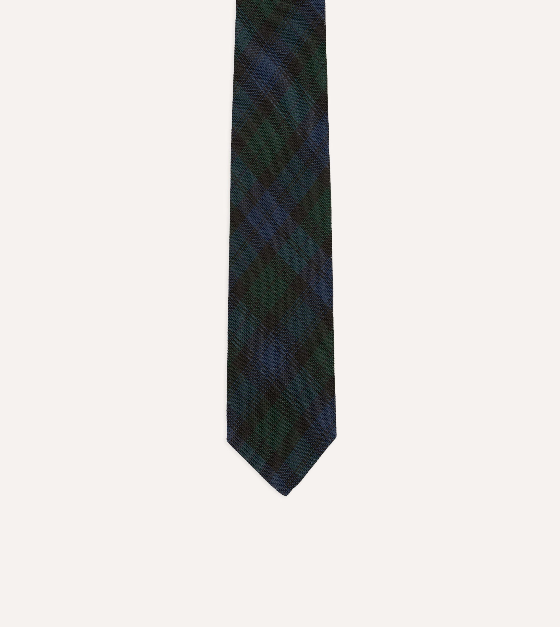 Blackwatch Fine Woven Grenadine Silk Tipped Tie - Image 4