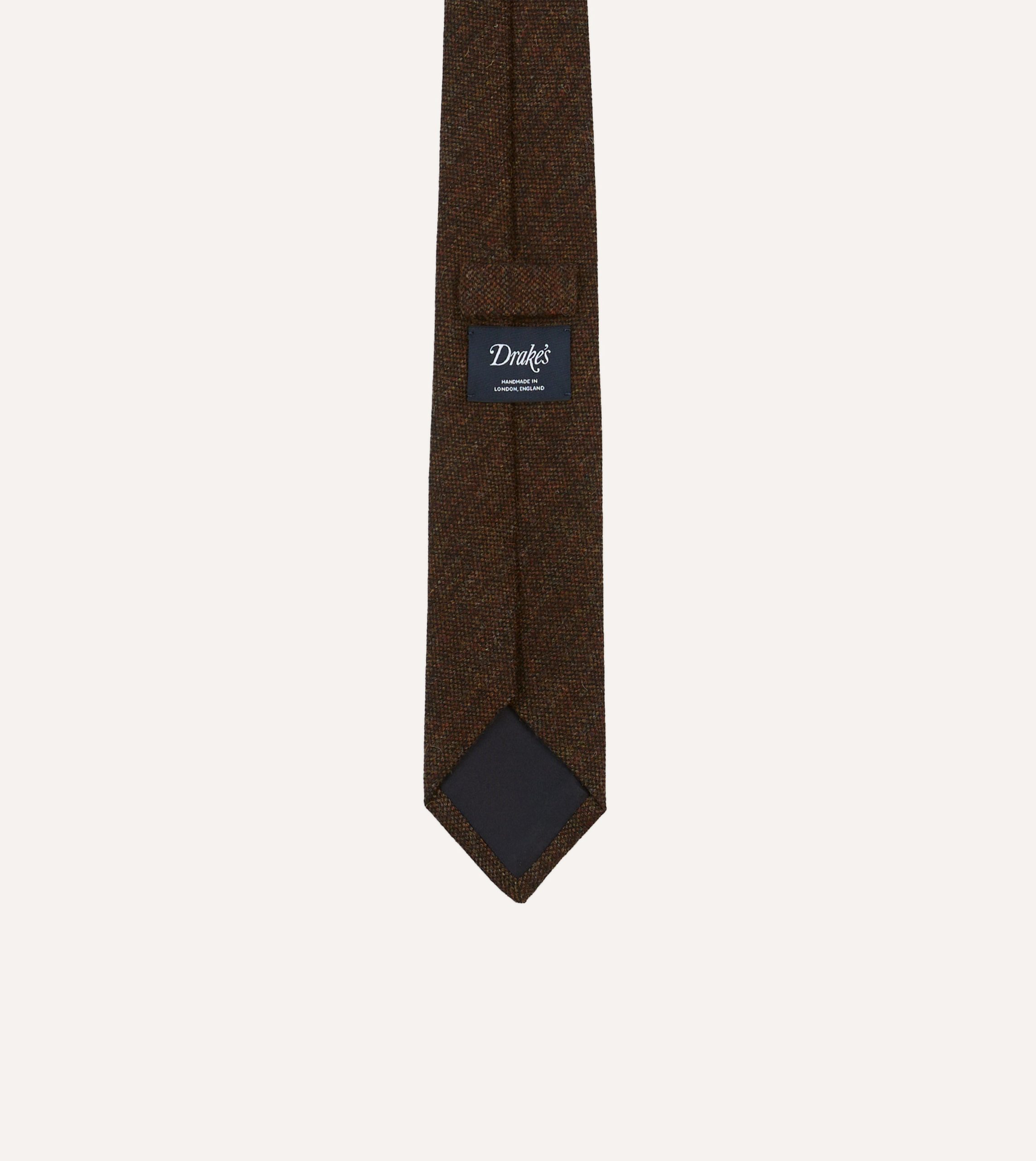 Rust Shetland Wool Tipped Tie - Image 4