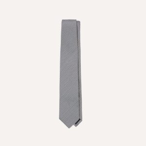 Navy Houndstooth Mogador Silk Tipped Tie