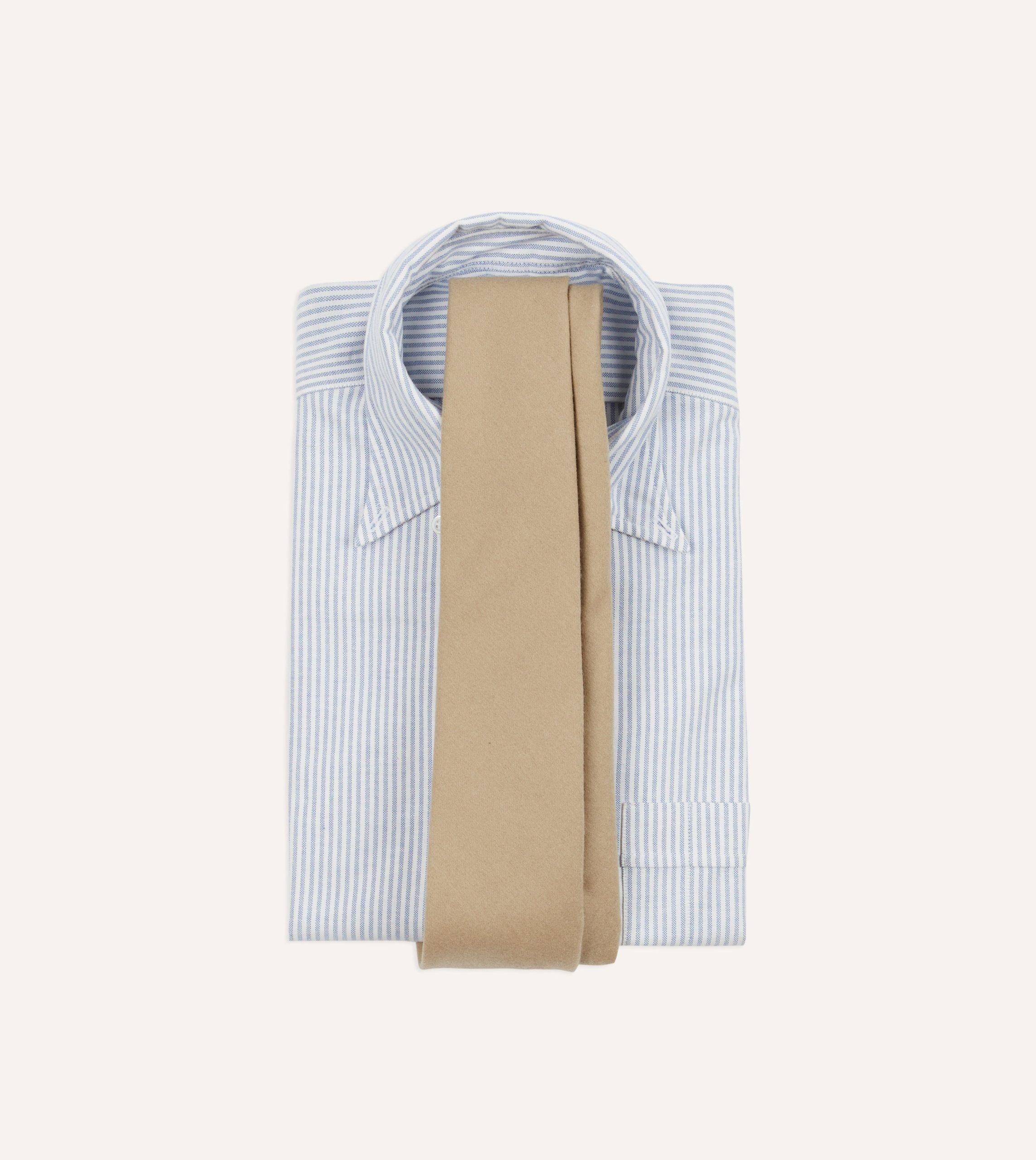 Camel Super Fine Merino Wool Self Tipped Tie - Image 2