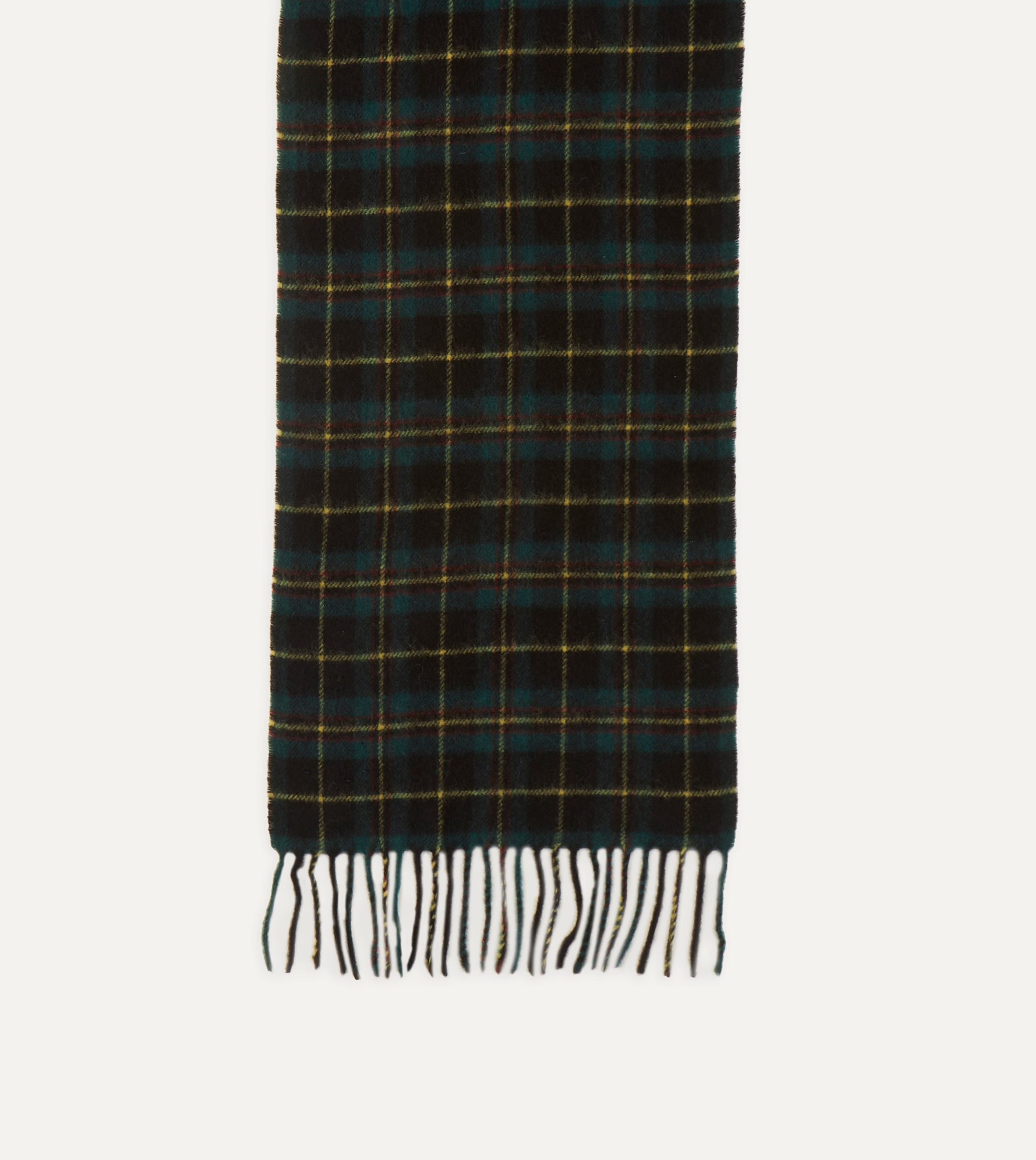 Campbell Tartan Lambswool Washed Check Scarf - Image 4
