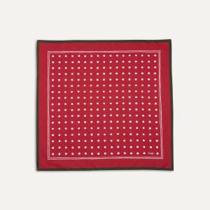 Red Polka Dot Print Bandana