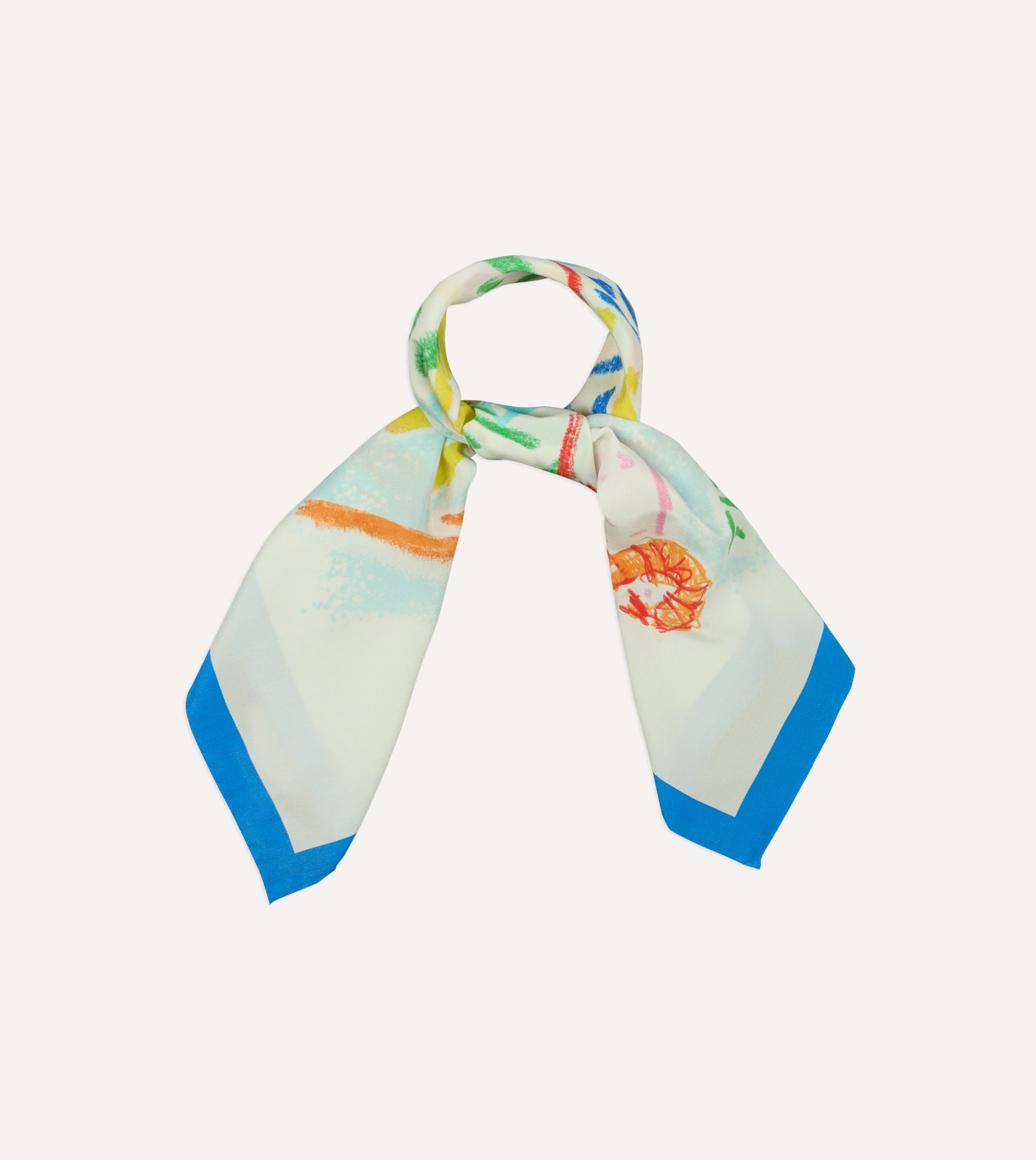 Michael McGregor for Drake's The Port Print Silk Bandana - Image 4
