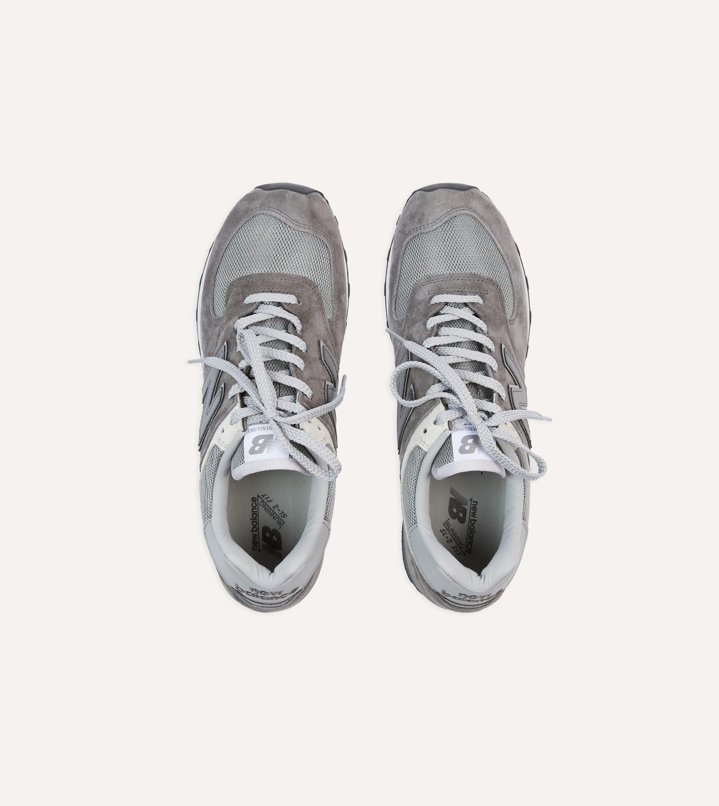 New Balance Dark Gull Grey MADE in UK 576 Trainers - Image 4