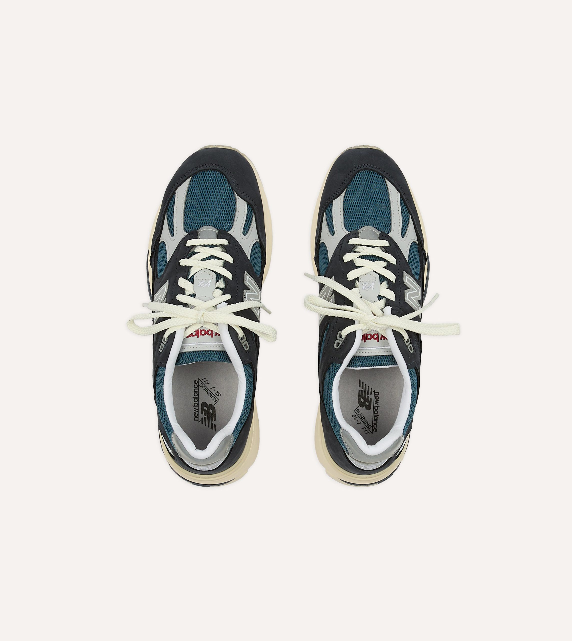 New Balance Navy 'Vintage Sport' Made in UK 991v2 Trainers - Image 4