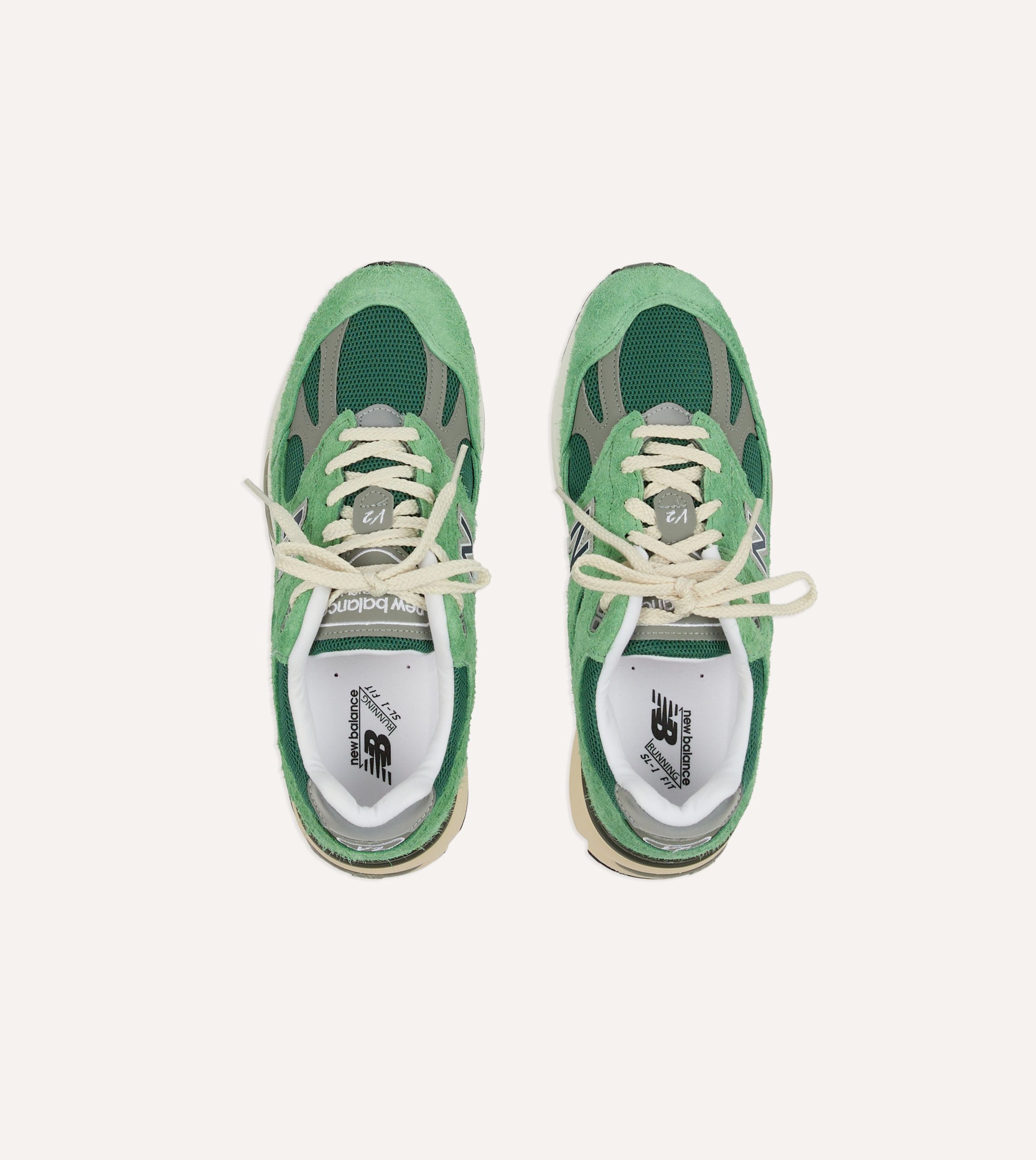 New Balance Green 'Grounded Pastels' Made in UK 991v2 Trainers - Image 4