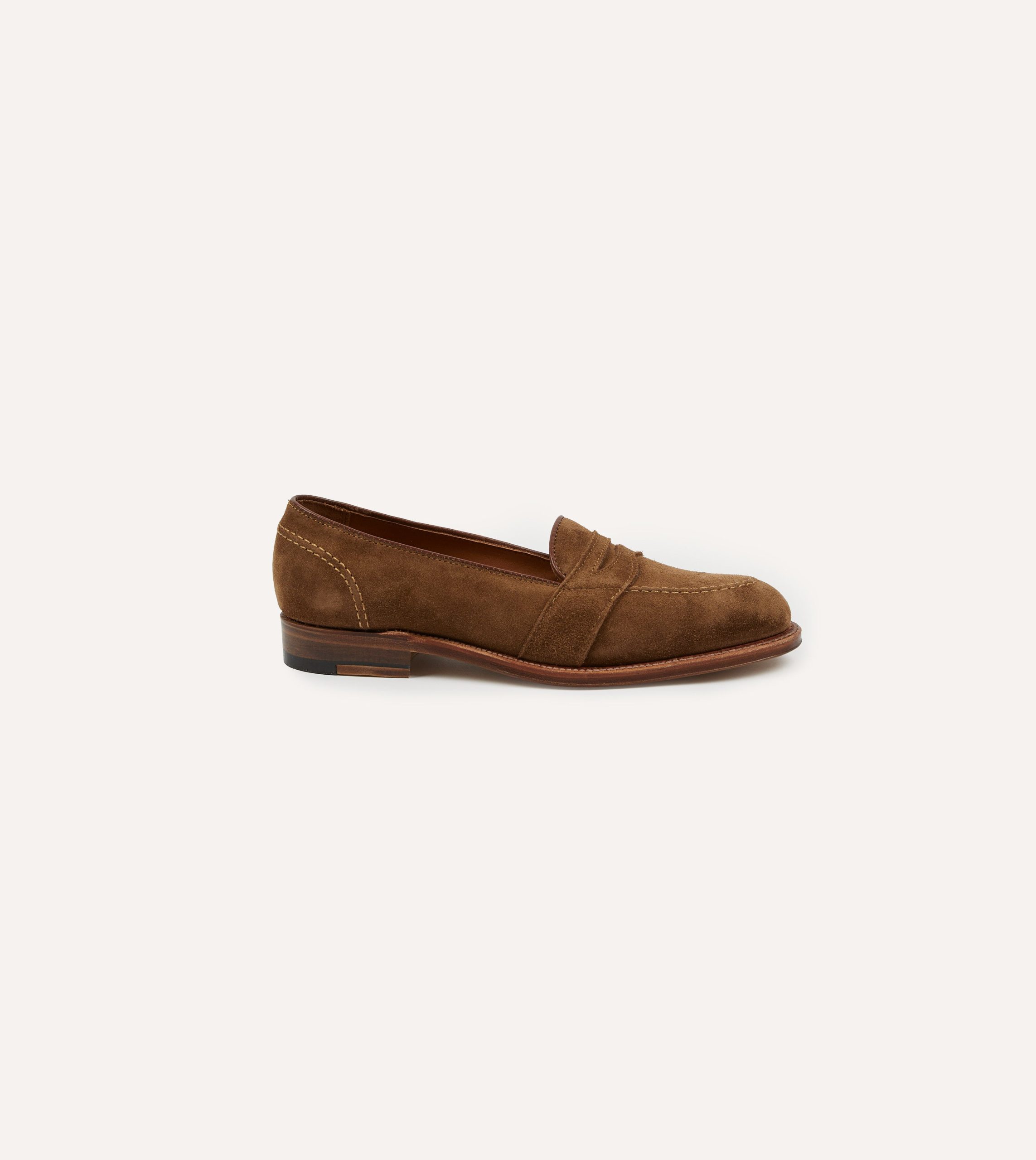 Alden Snuff Suede Full Strap Loafer - Image 6