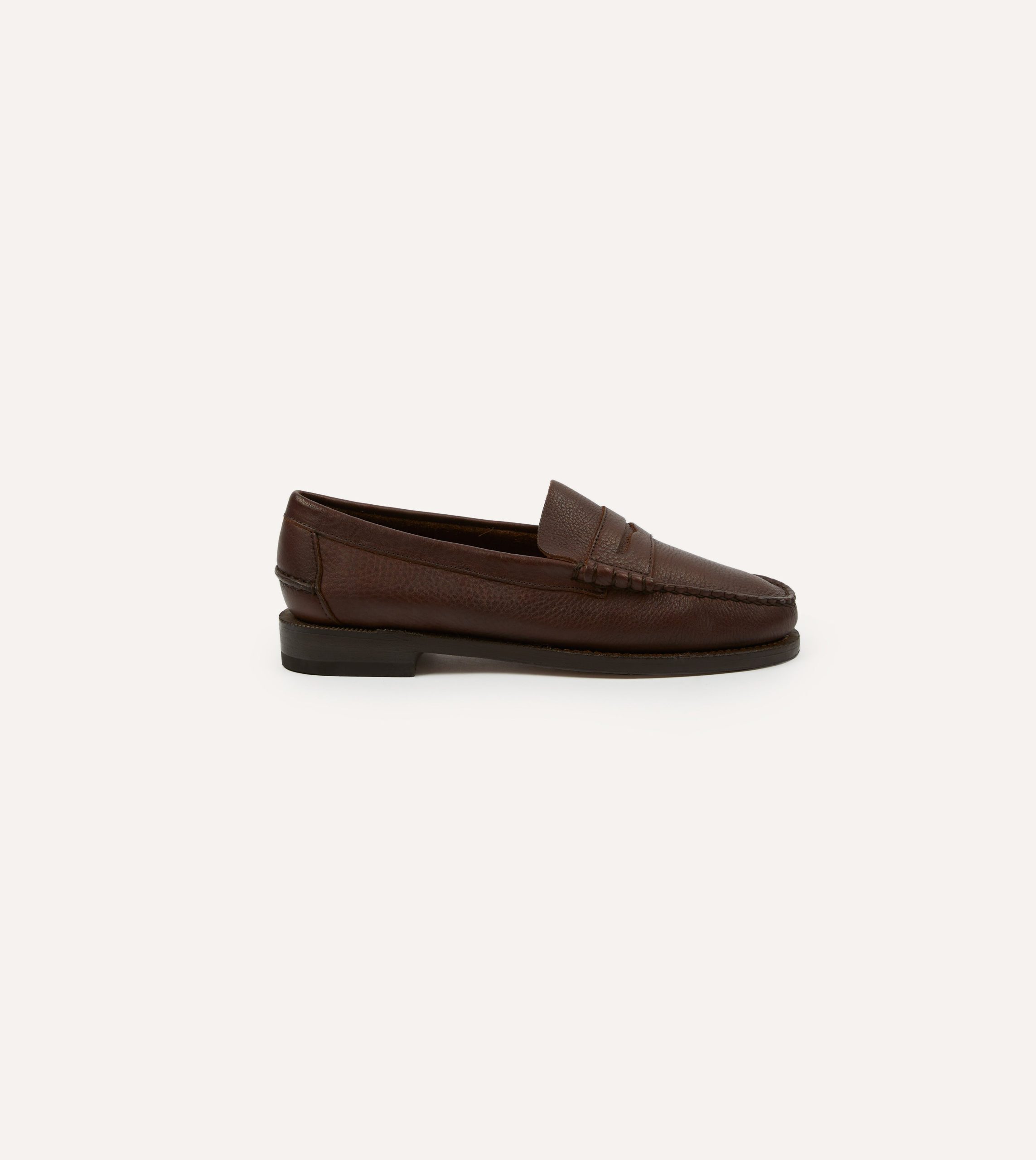 Drake's by Sebago Citysides Dan Bison Leather Loafer - Image 6