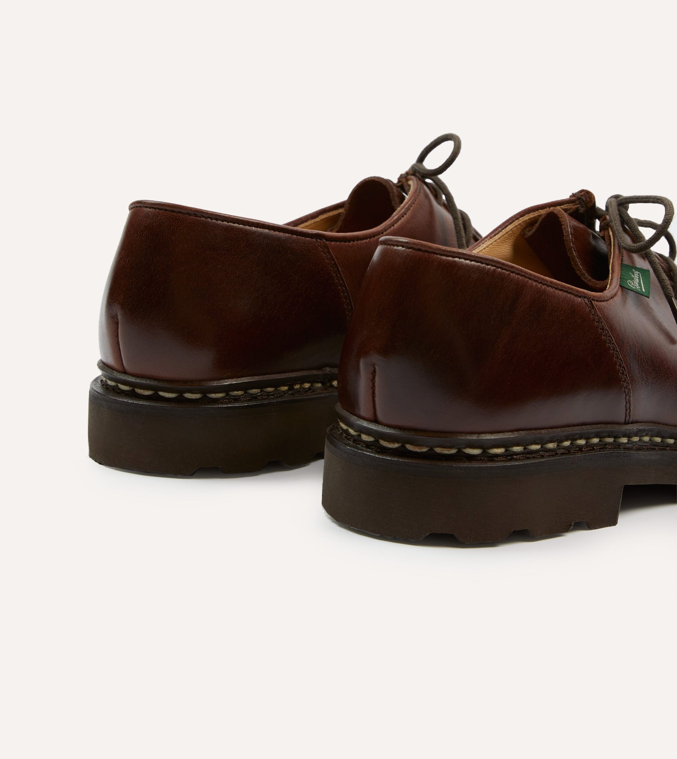 Paraboot Michael Brown Leather Derby Shoe - Image 5