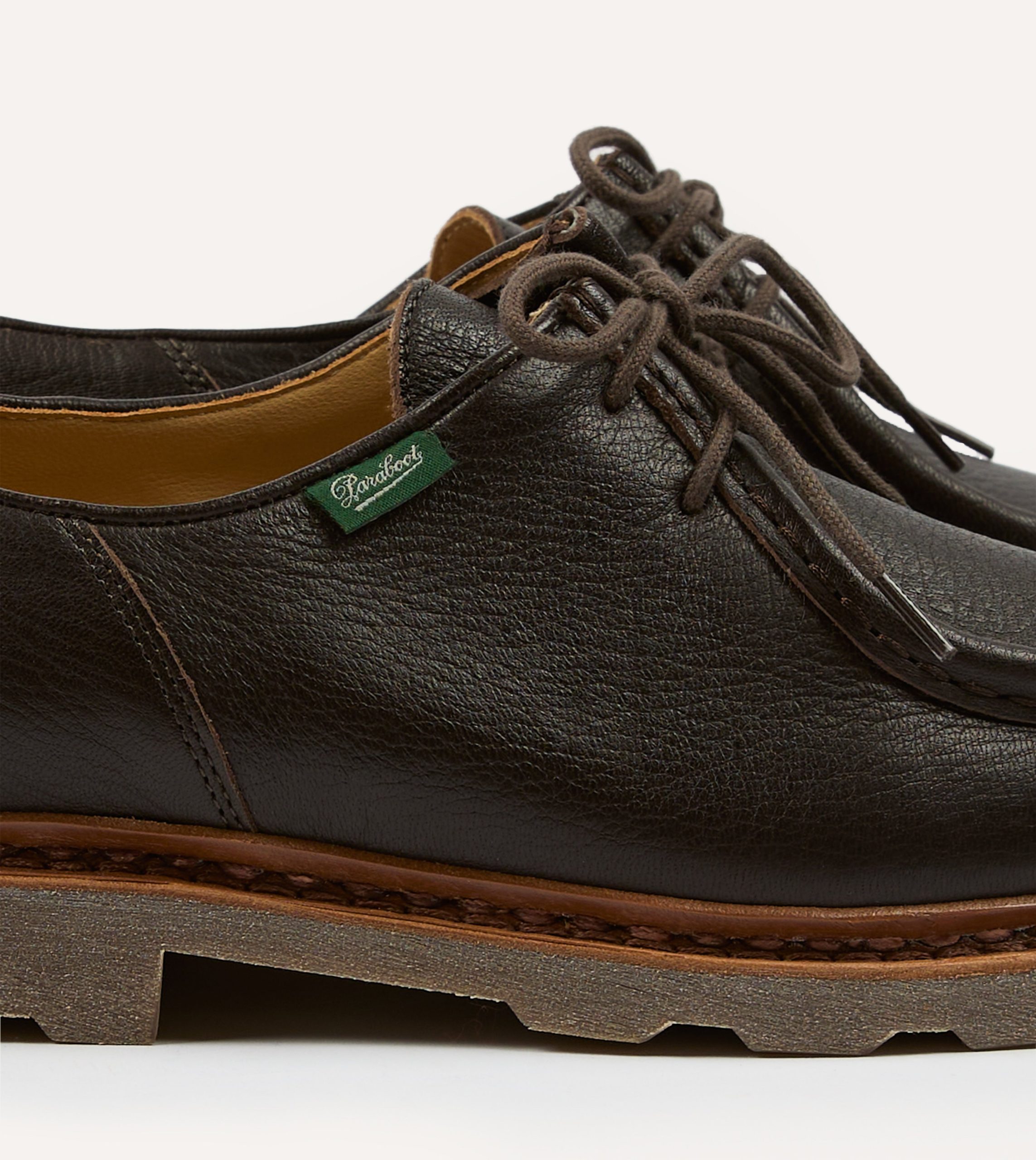 Paraboot Michael Marron Deer Leather Derby Shoe - Image 4