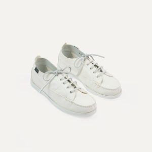 Paraboot Malibu Blanc Deer Leather Boat Shoe