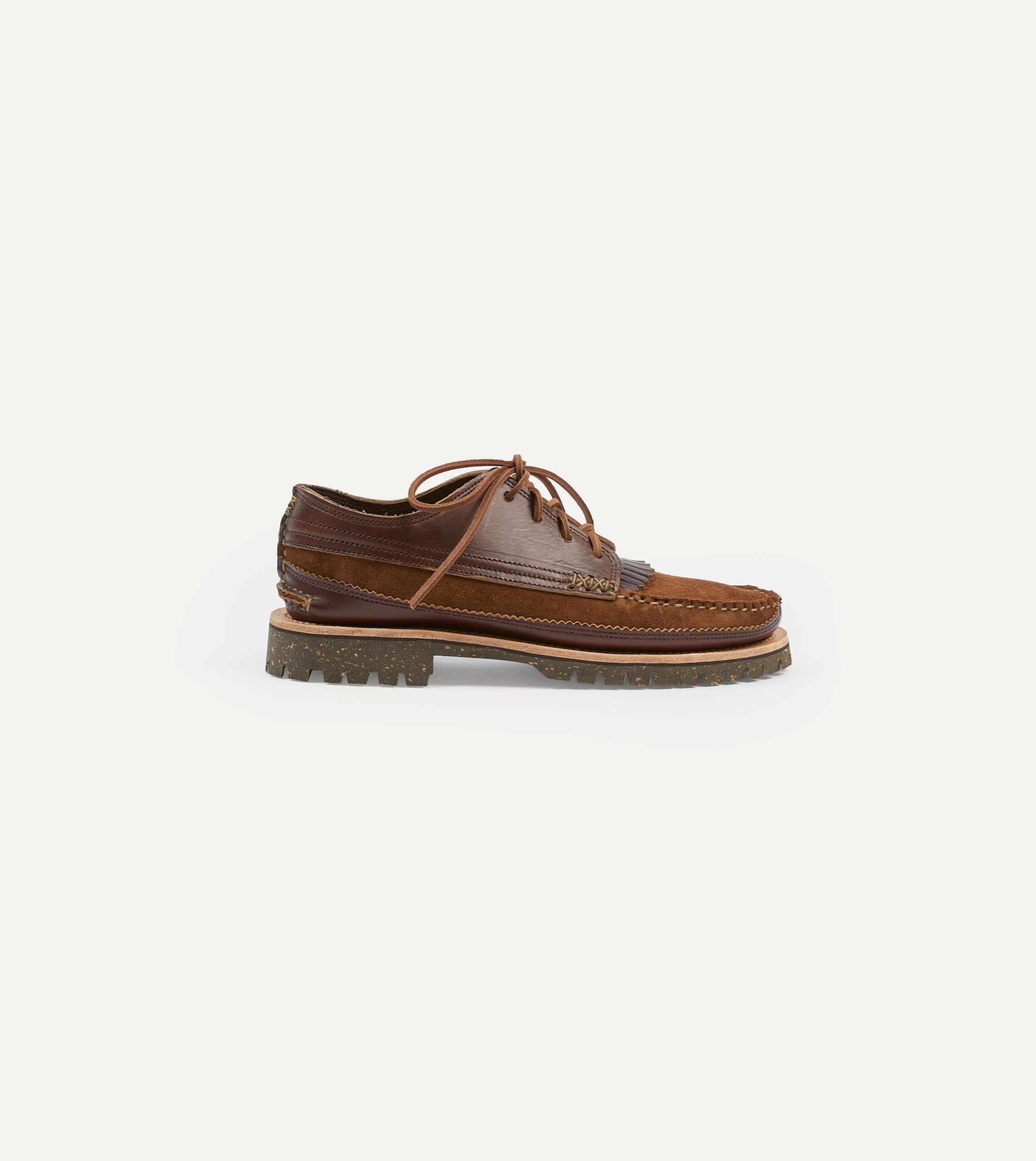 Yuketen Brown Leather Maine Guide Ox Shoe - Image 6