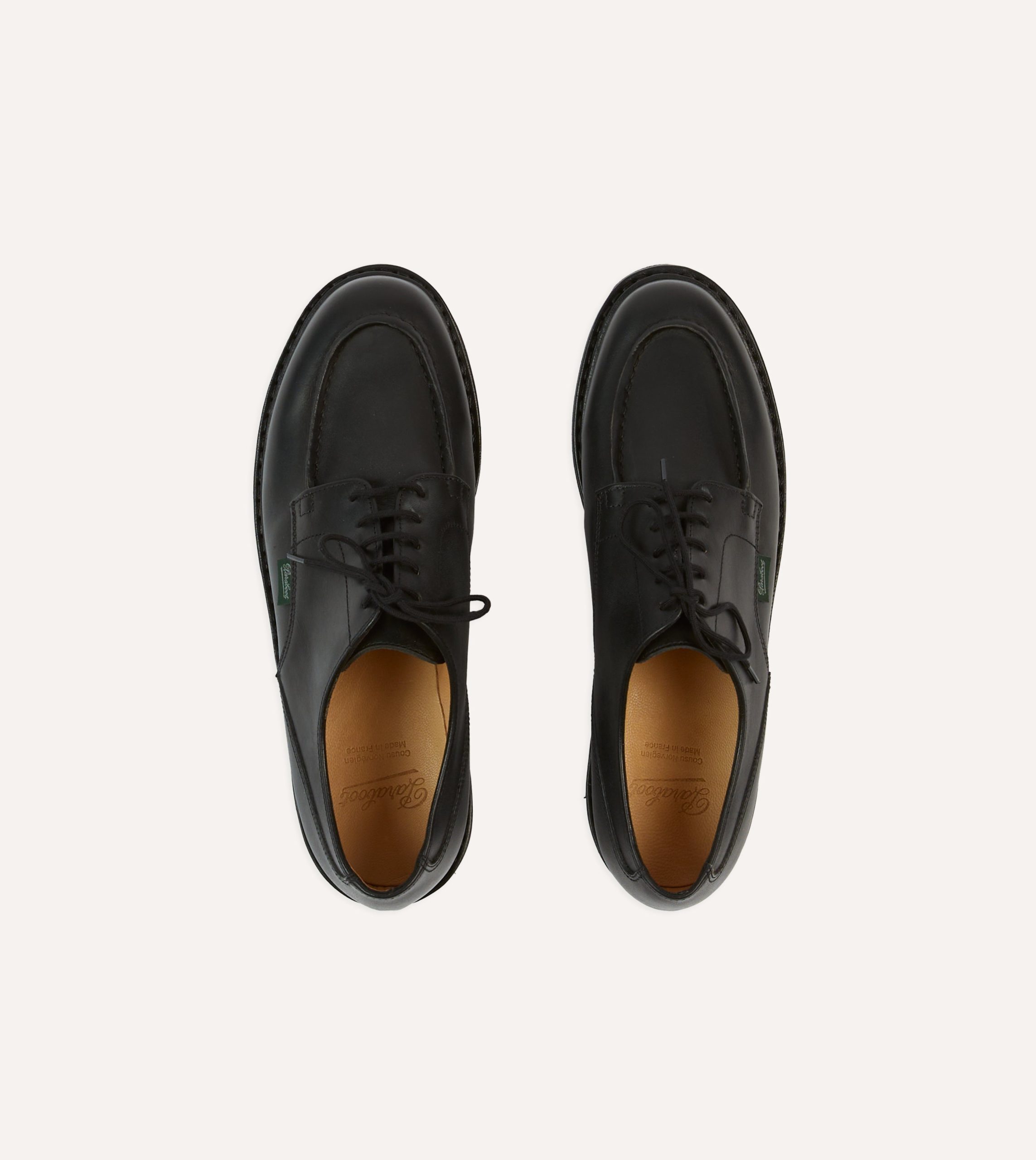 Paraboot Chambord Black Leather Derby Shoe - Image 5