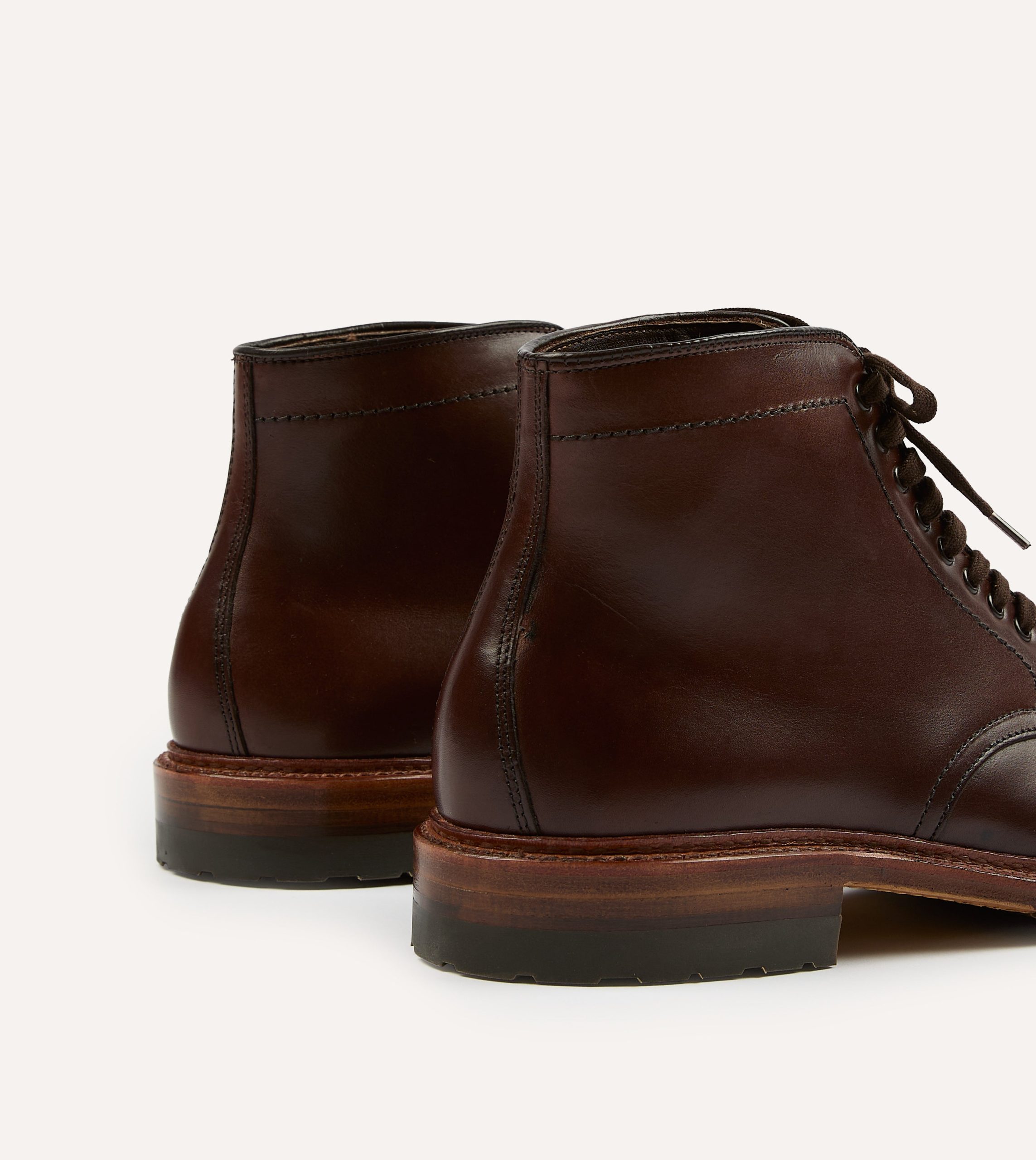 Alden Brown Calf Leather Plain Toe Boot - Image 5