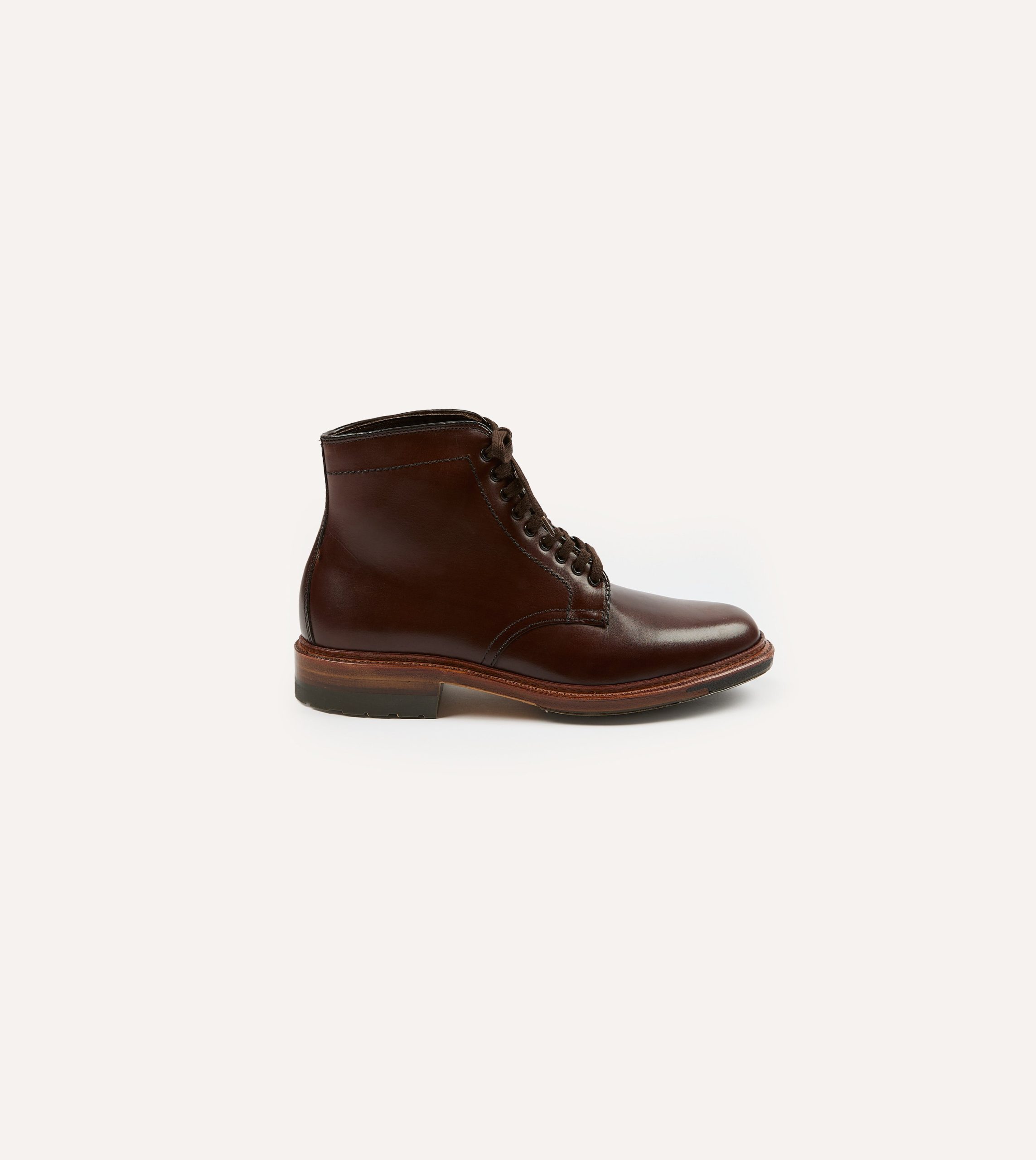 Alden Brown Calf Leather Plain Toe Boot - Image 6