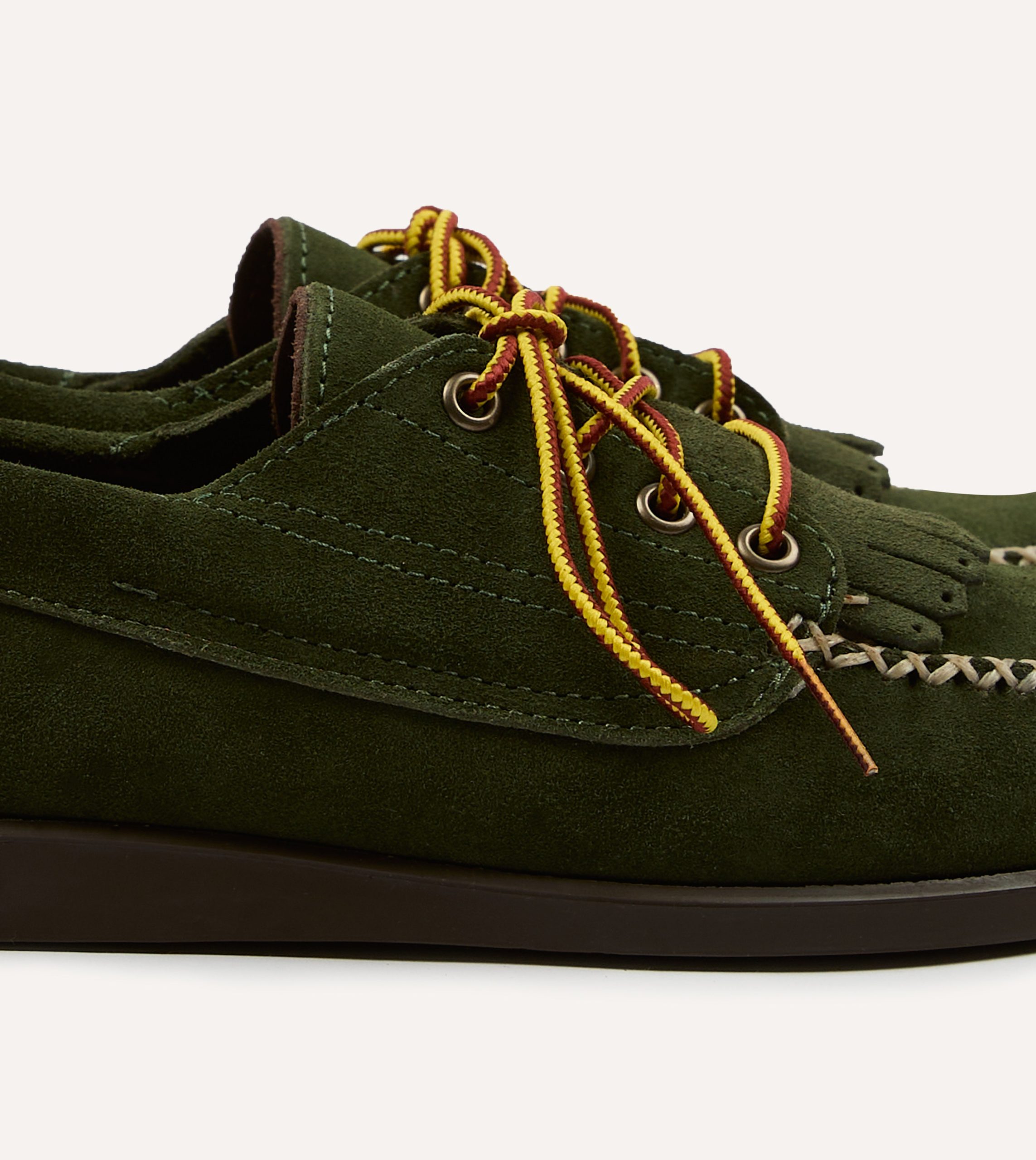 Drake's by Sebago Campsides Askook Kilt Green Suede Shoe - Image 3
