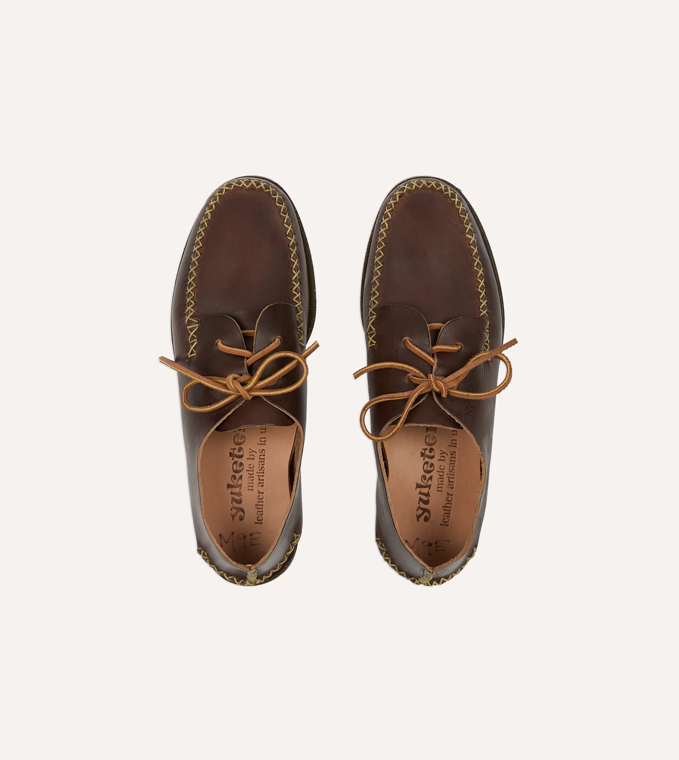 Yuketen Brown Two-Piece Oxford with Camp Sole - Image 4