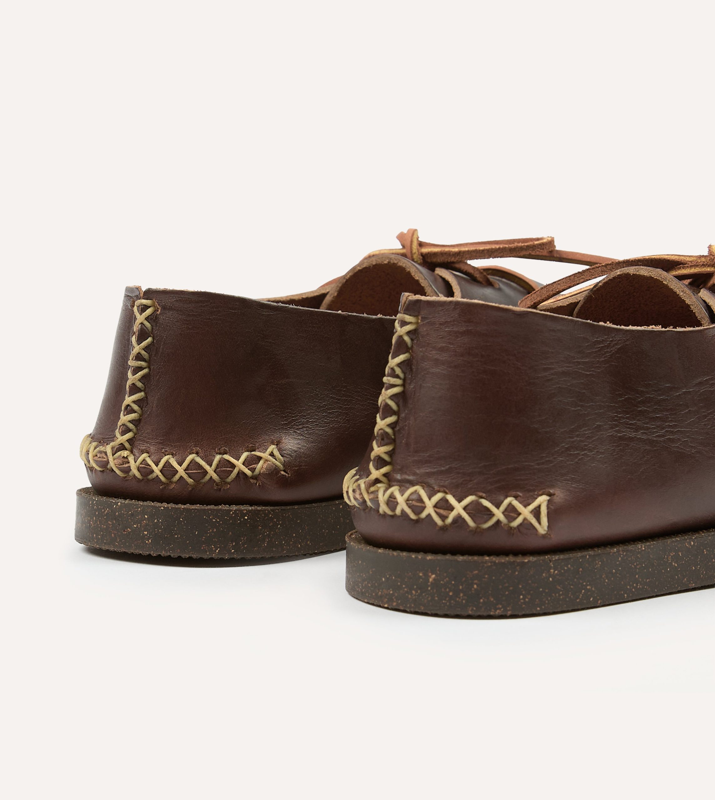 Yuketen Brown Two-Piece Oxford with Camp Sole - Image 5