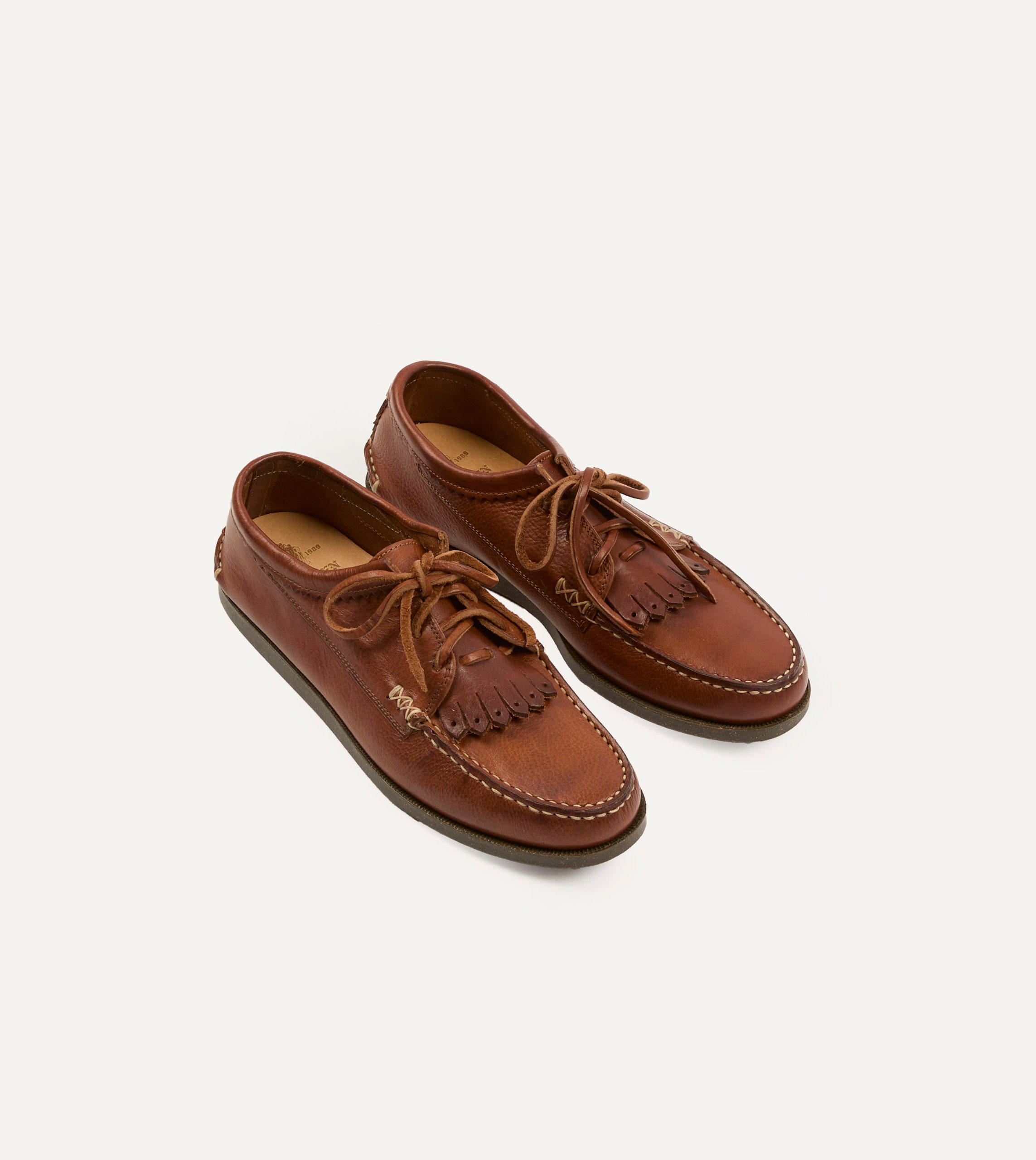 Yuketen Cognac Italian Blucher with Camp Sole