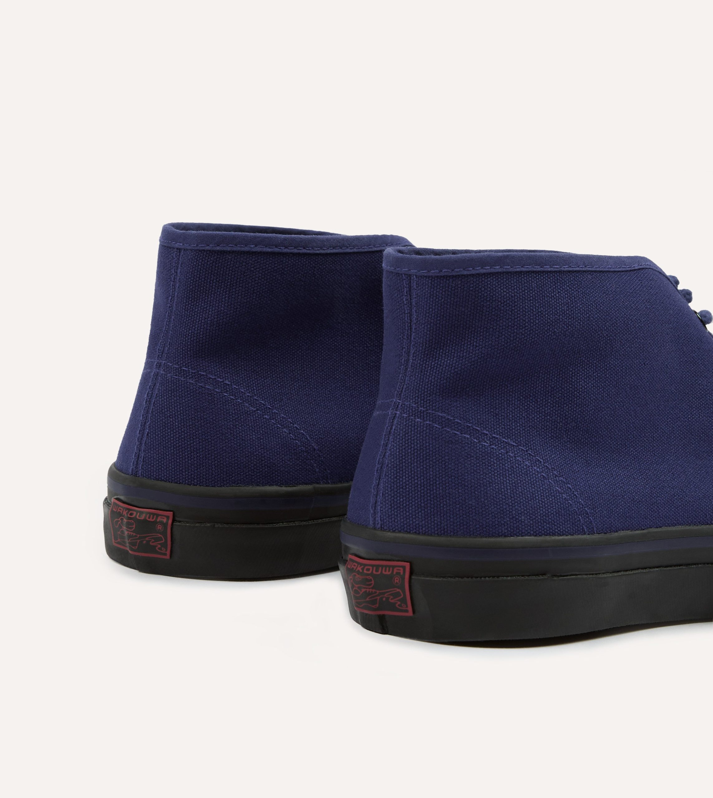 Wakouwa by Anatomica Navy Cotton Canvas Chukka Trainers - Image 5