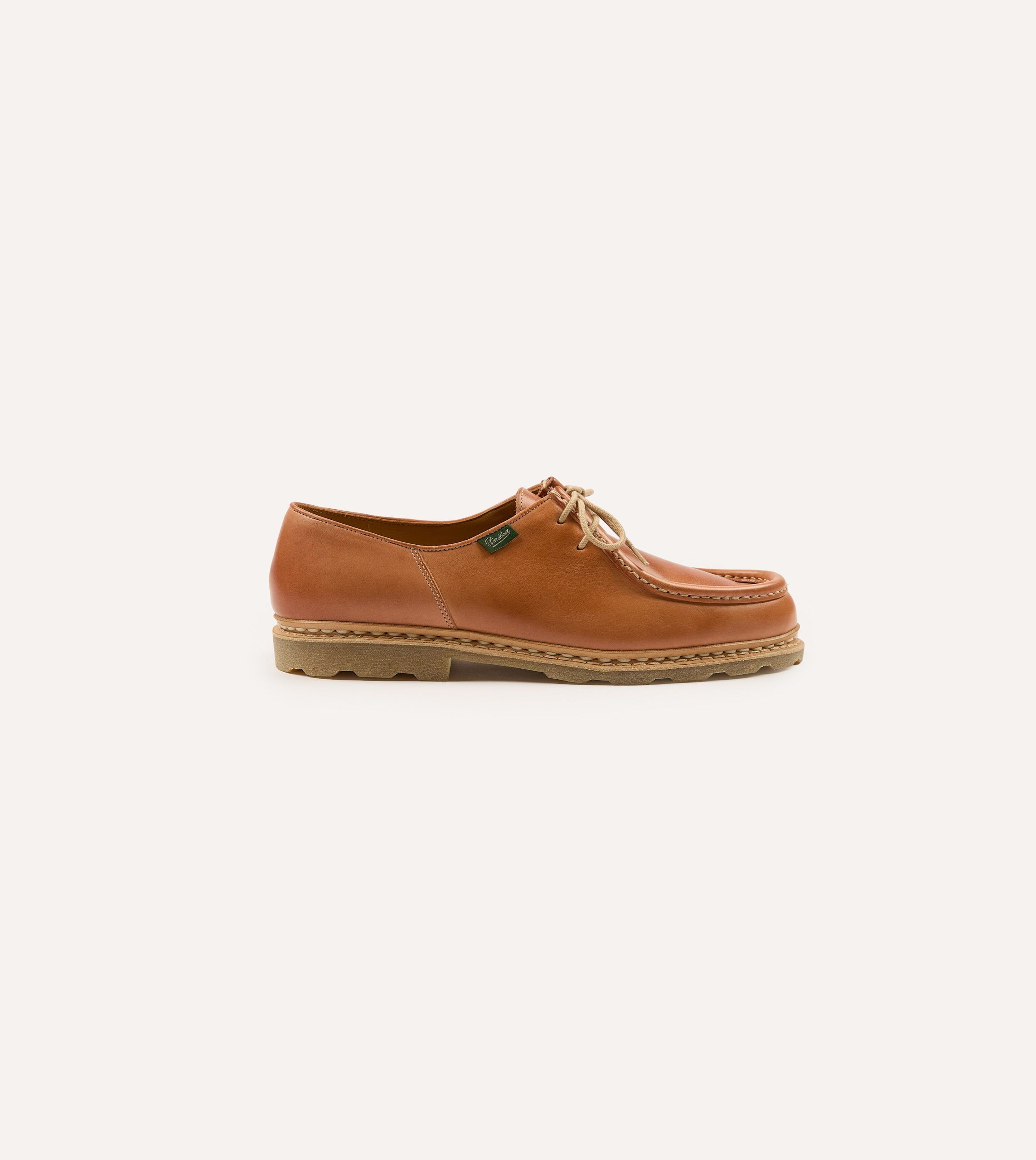 Paraboot Michael Camel Leather Derby Shoe - Image 6