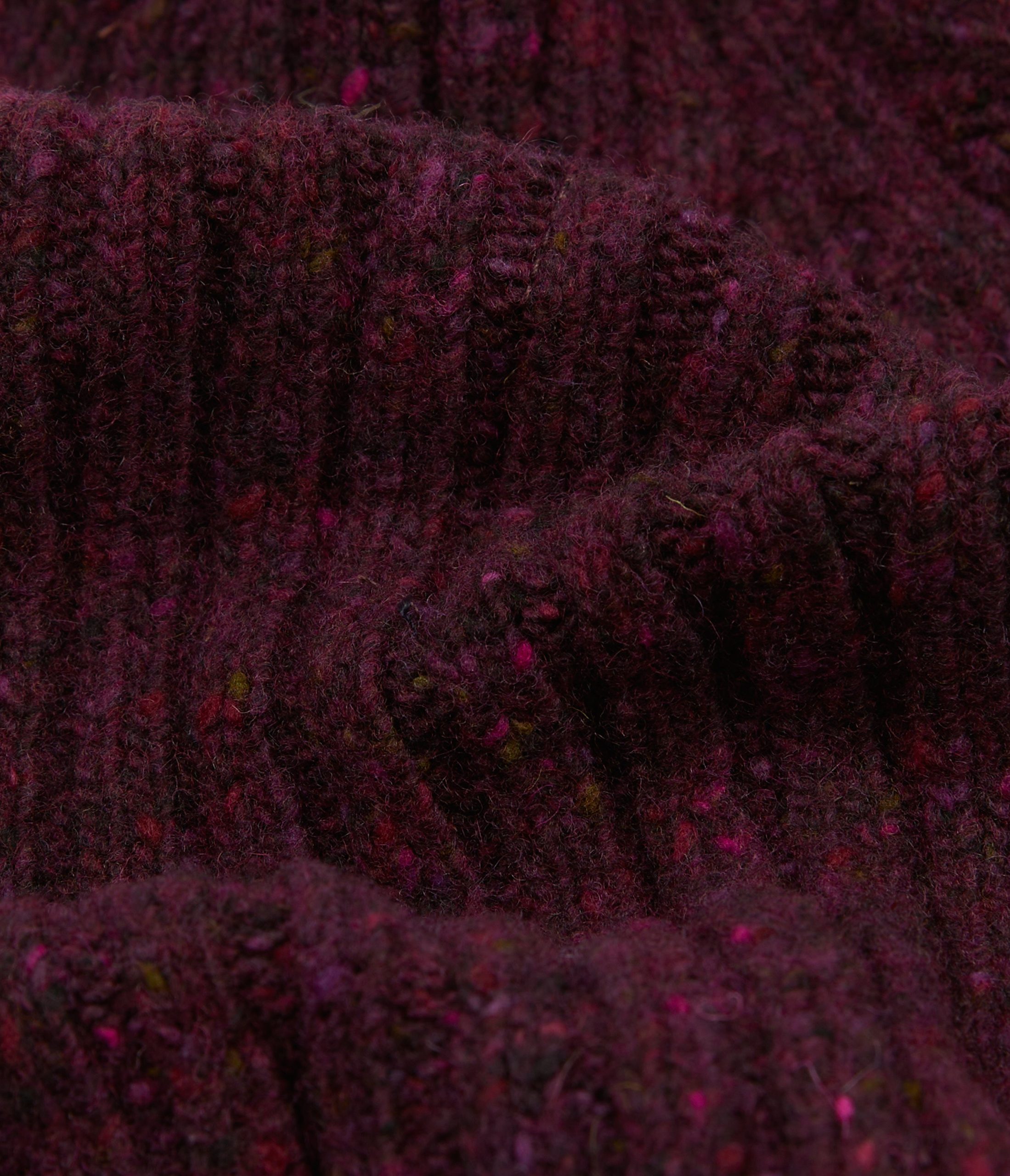 Purple Donegal Ribbed Merino Knit Cap - Image 2