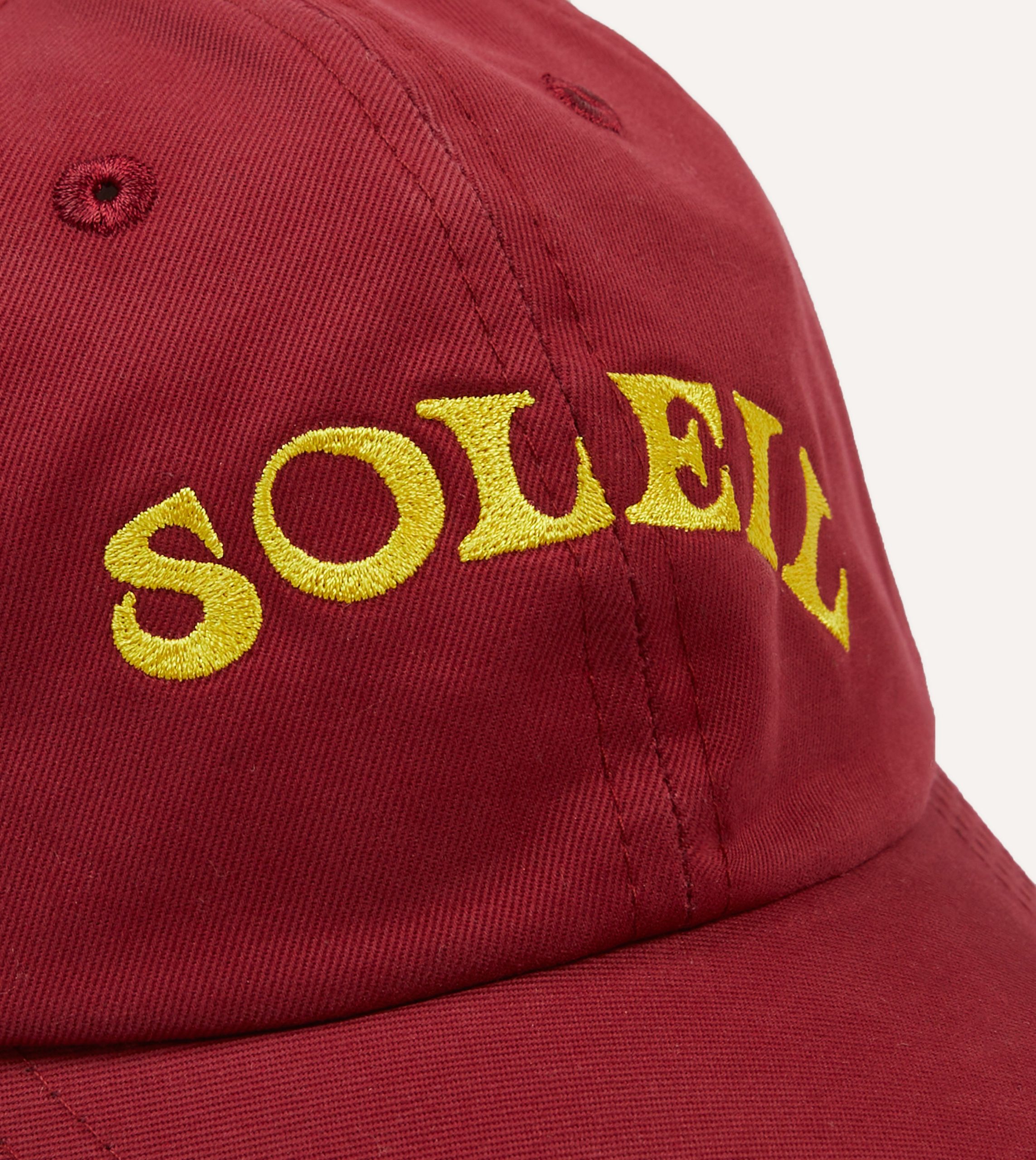 Red Soleil Cotton Twill Baseball Cap - Image 3