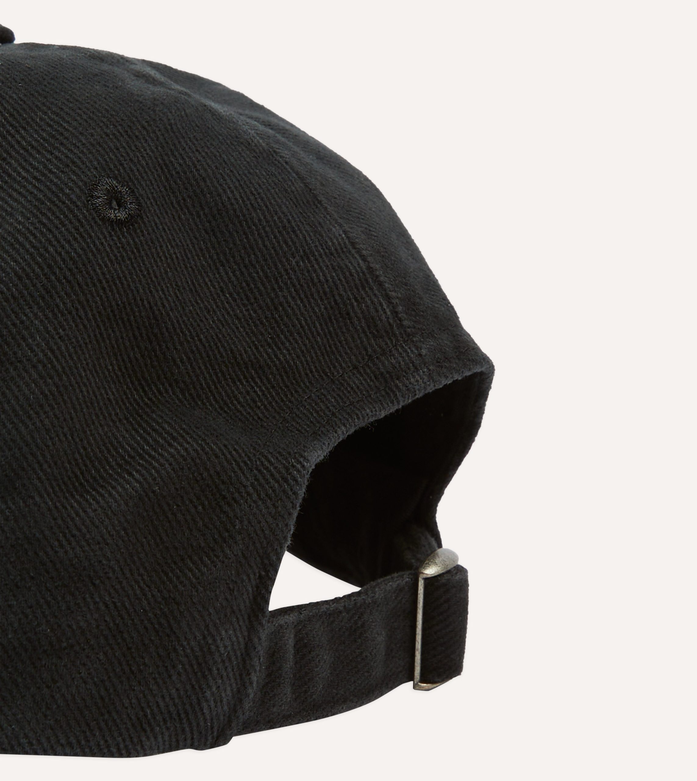 Drake's by A. Levine Black Cotton Twill Baseball Cap - Image 2