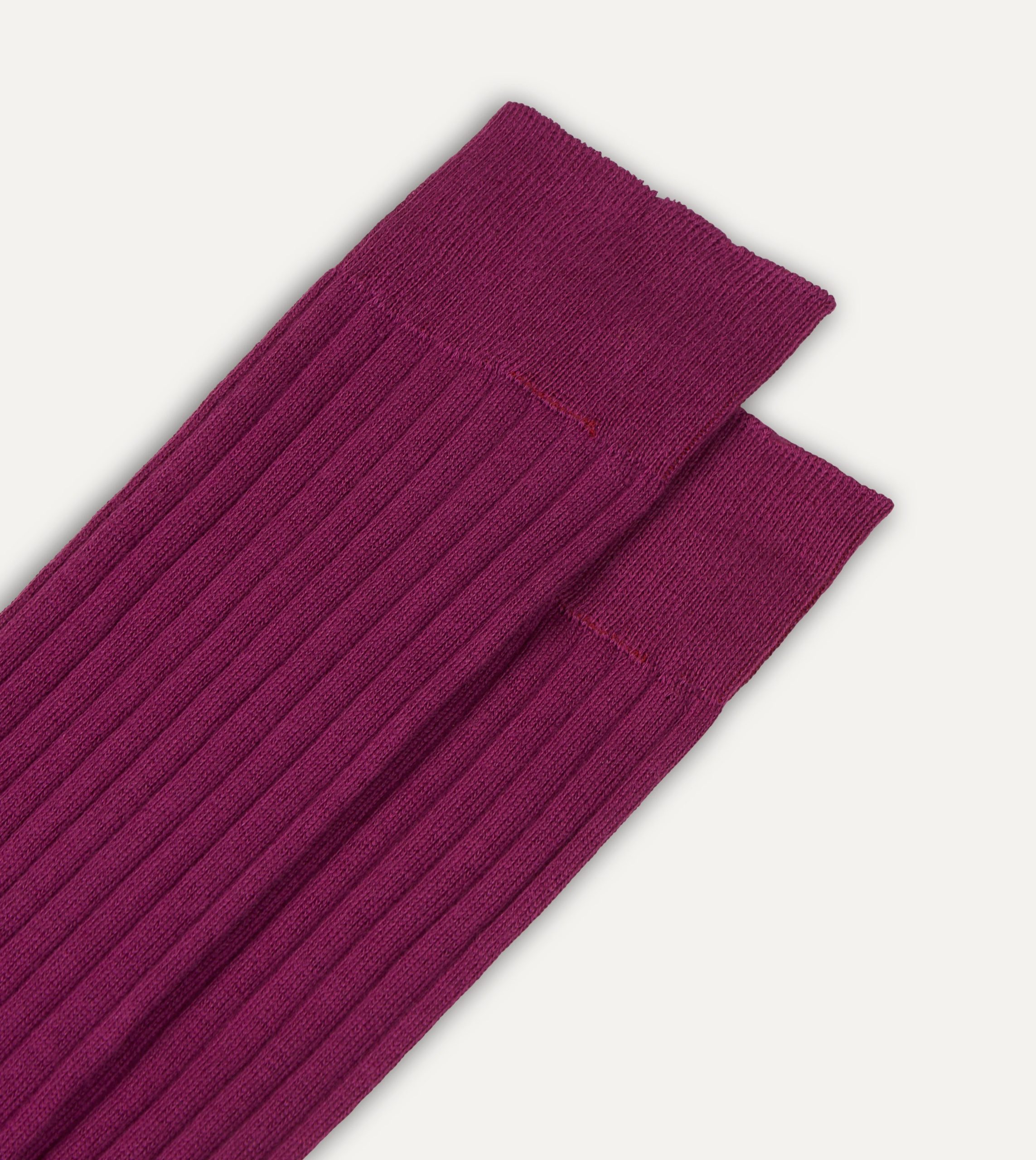 Fuchsia Cotton Over-the-Calf Socks - Image 3