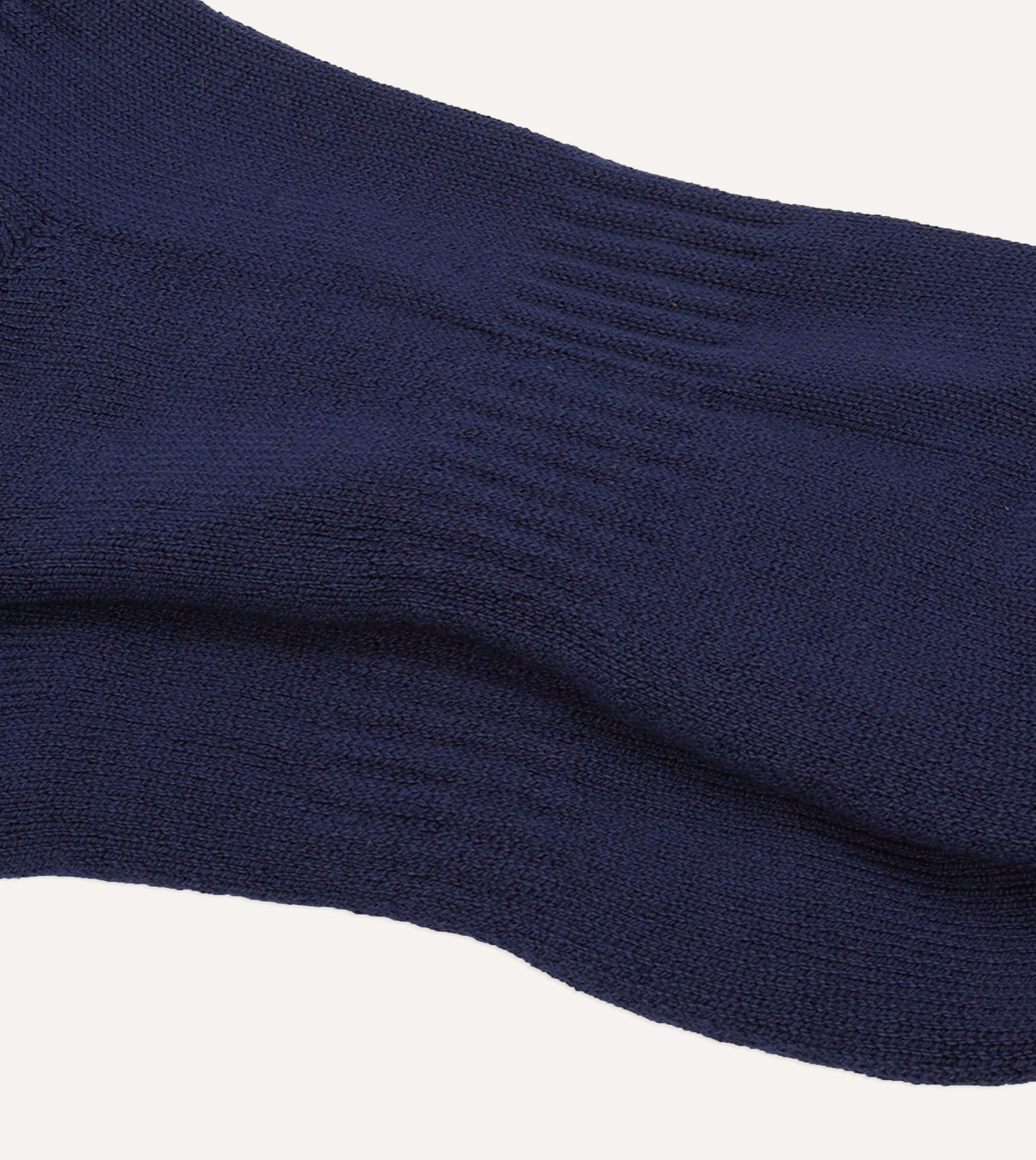 Navy Cotton Sports Socks - Image 2