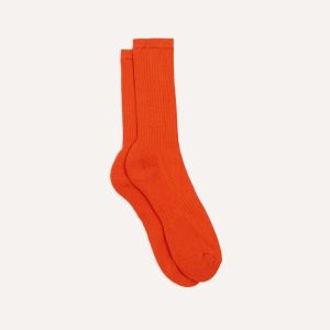 Orange Cotton Sports Socks