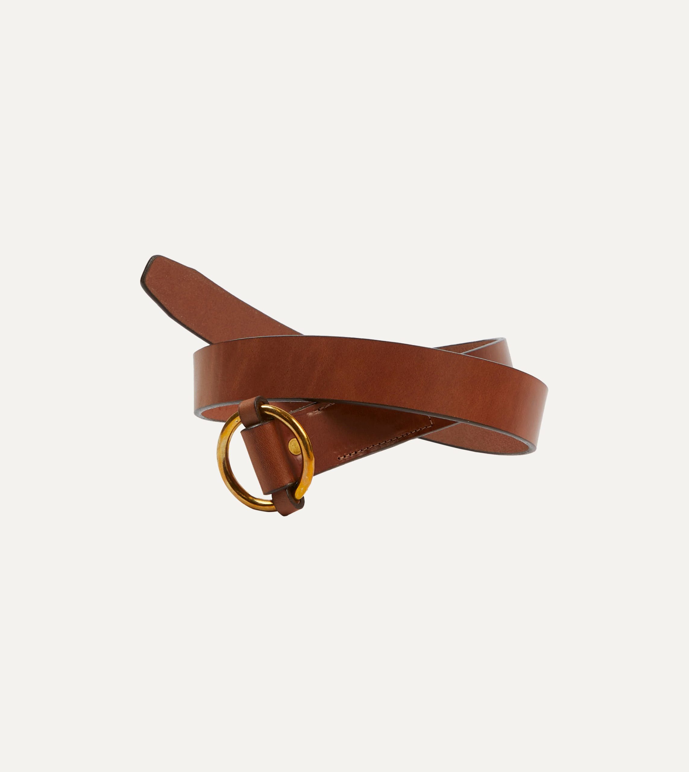 Yuketen Brown Ring Leather Belt - Image 5