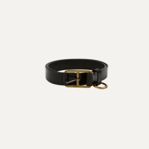 Yuketen Black Stitched D-Ring Belt