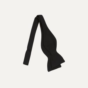 Black Self-Tie Silk Butterfly Bow Tie