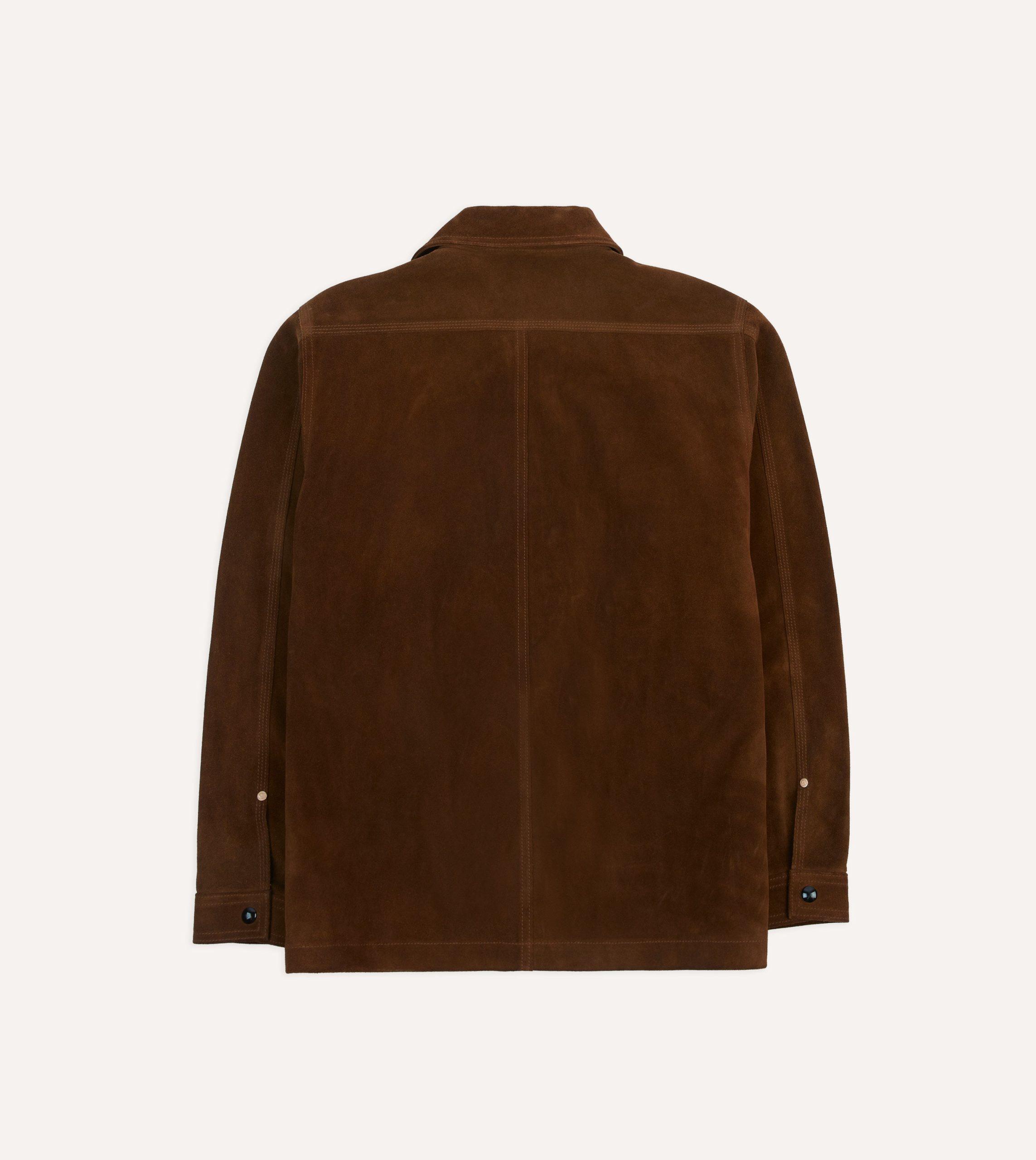 Brown Roughout Suede Overshirt - Image 6