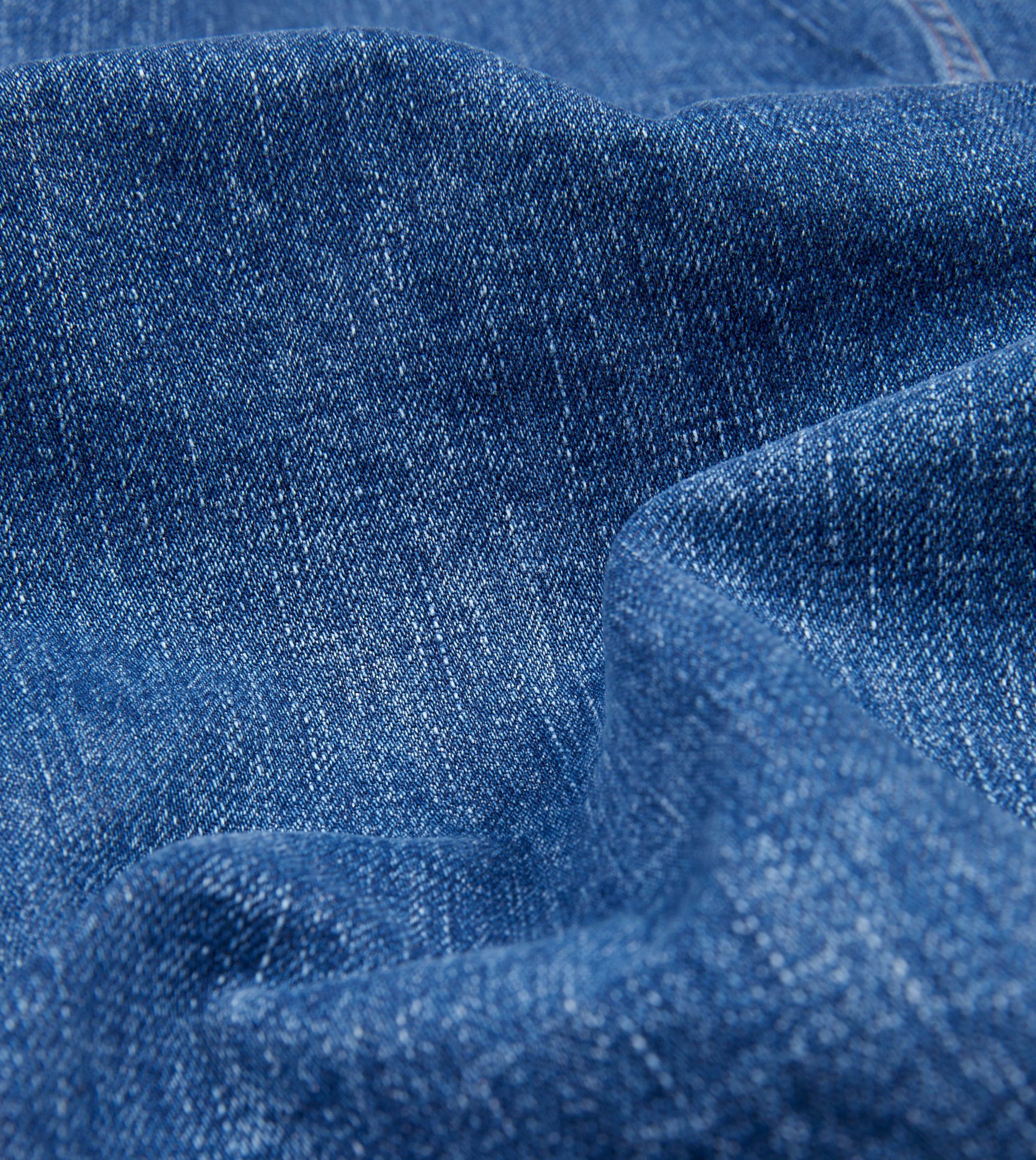 Bleach Wash Selvedge Denim Five-Pocket Chore Jacket - Image 2