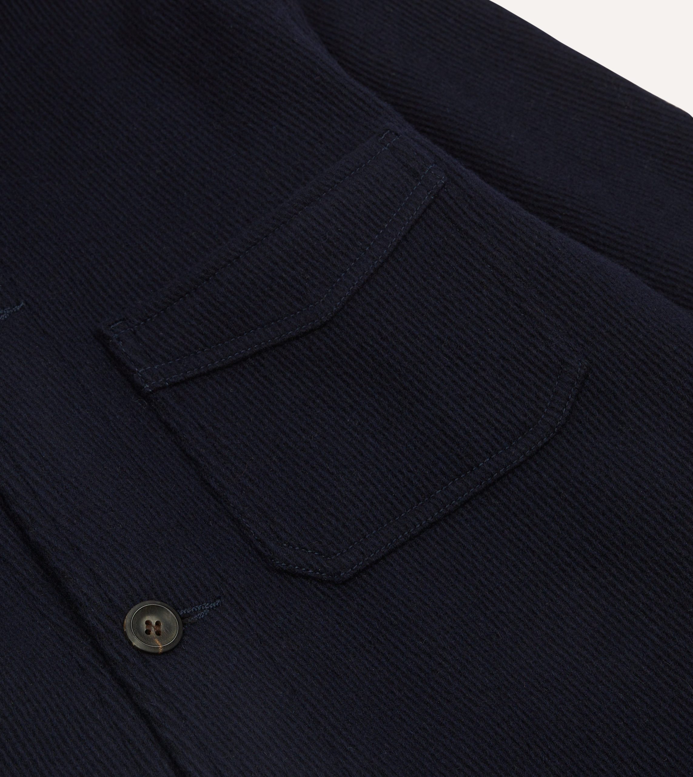 Navy Wool Five-Pocket Chore Jacket - Image 4