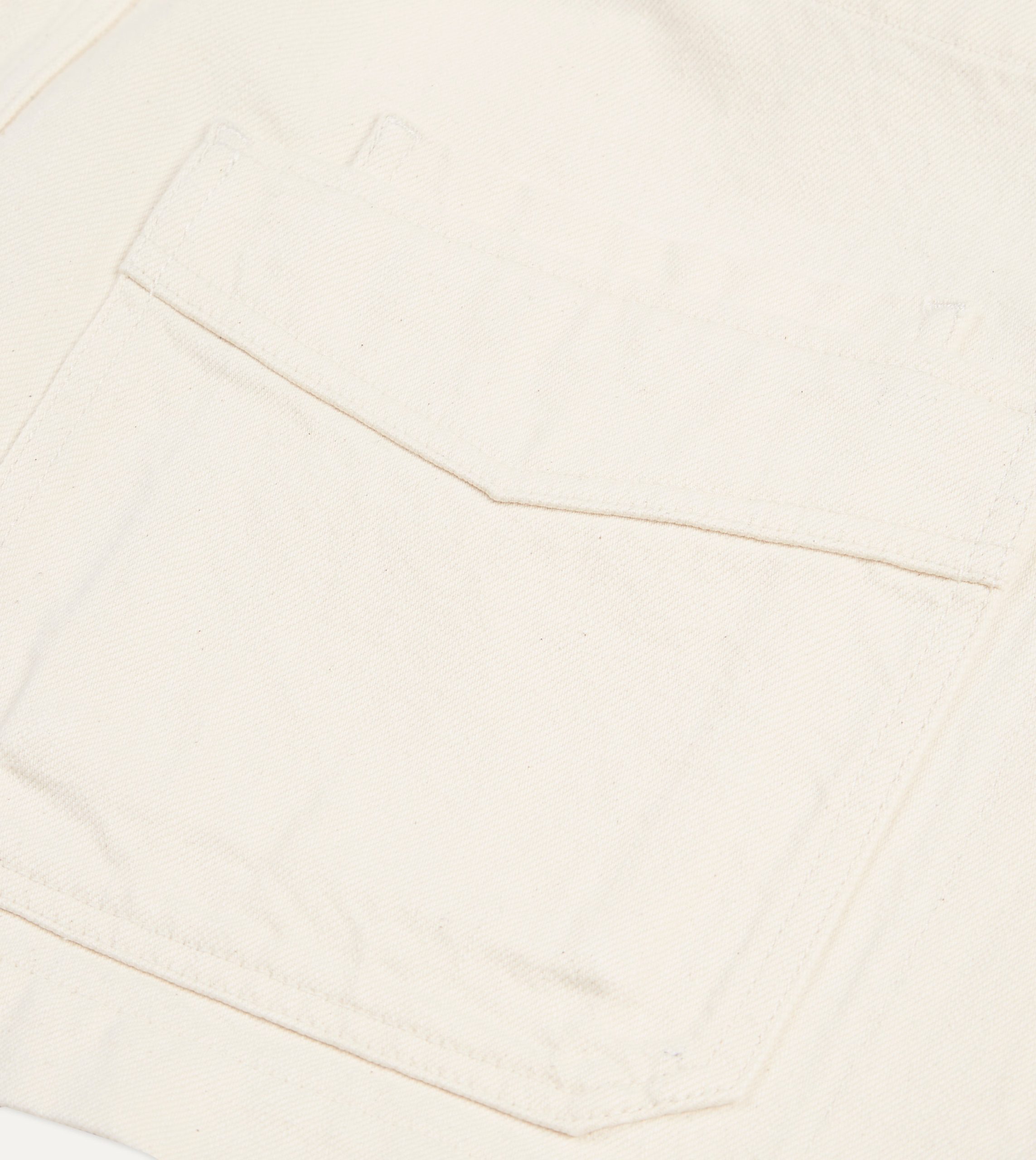 Ecru Selvedge Denim Five-Pocket Chore Jacket - Image 7
