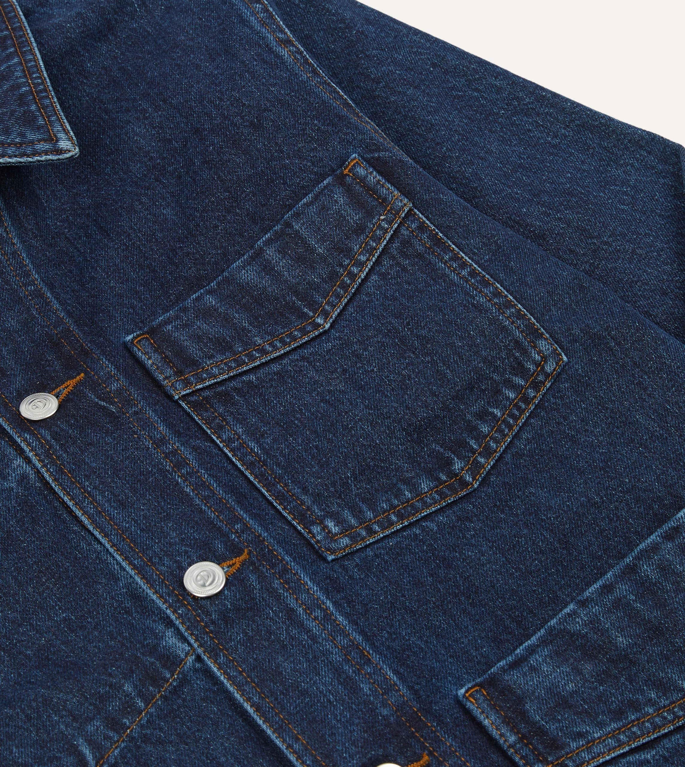 Stone Wash Denim Work Jacket - Image 4