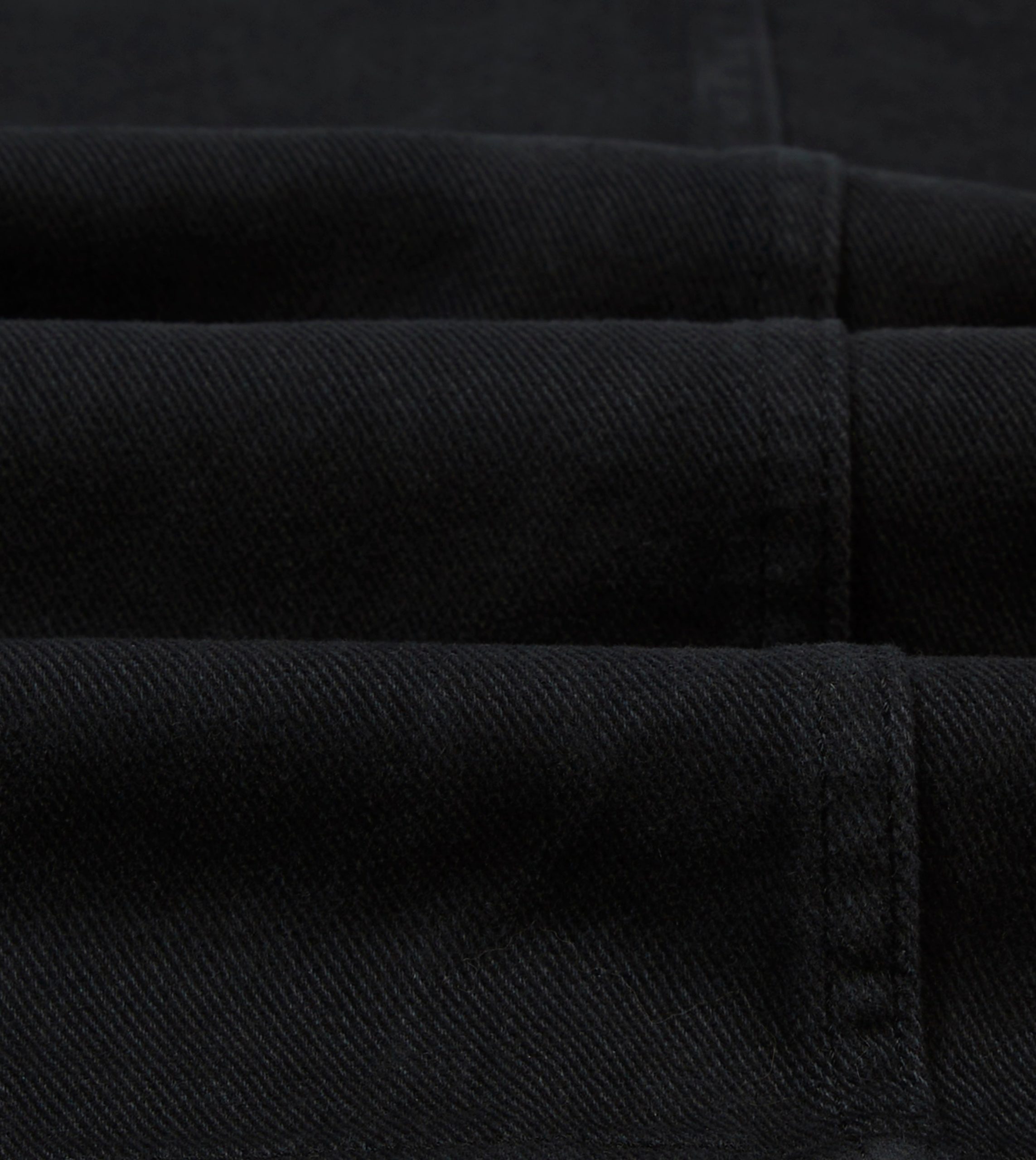 Black Heavy Twill Cotton Five-Pocket Chore Jacket - Image 2
