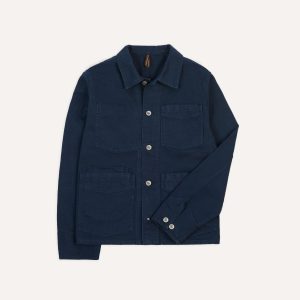 Navy Cotton Canvas Work Jacket