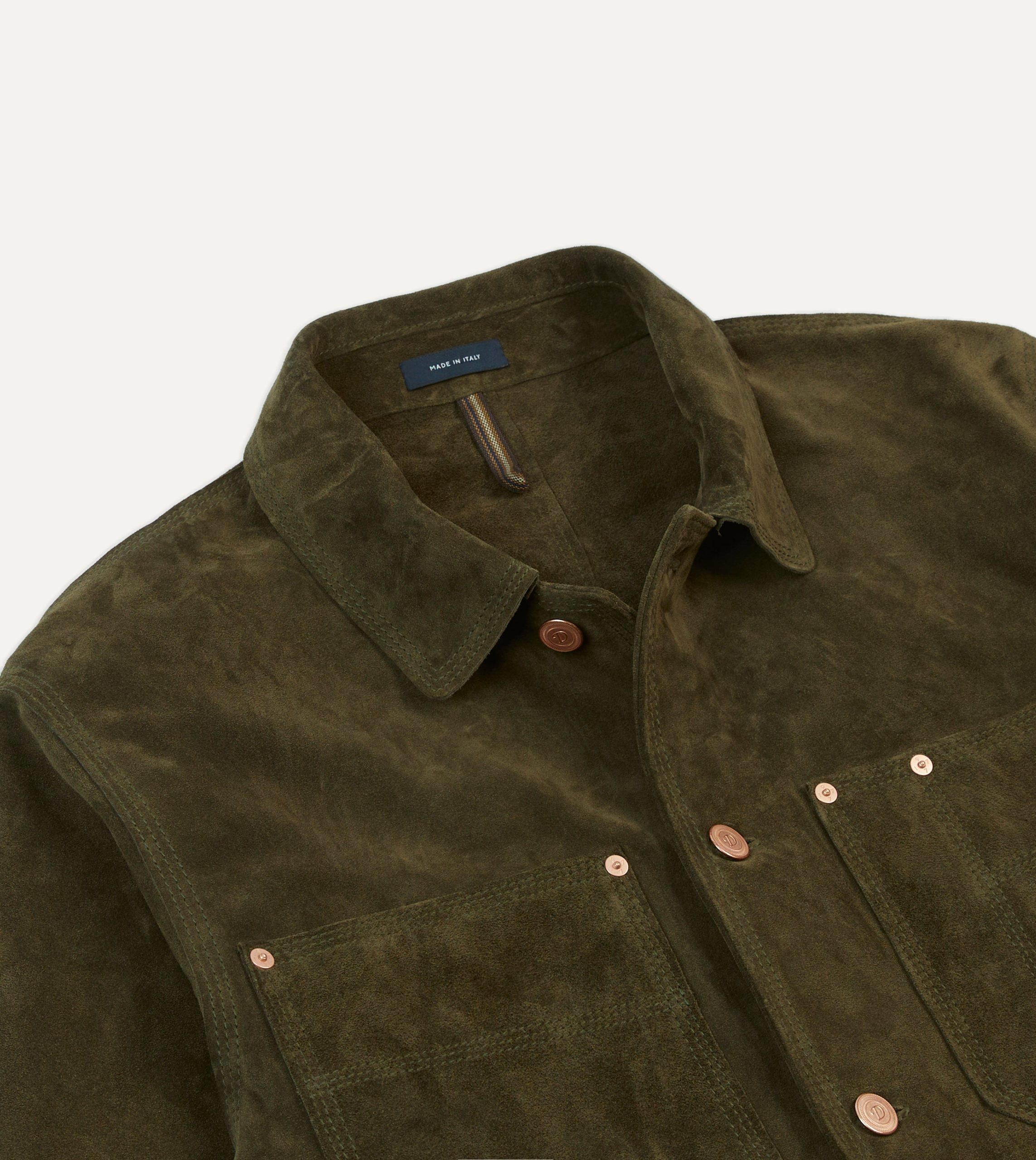 Olive Suede Welder Jacket - Image 3
