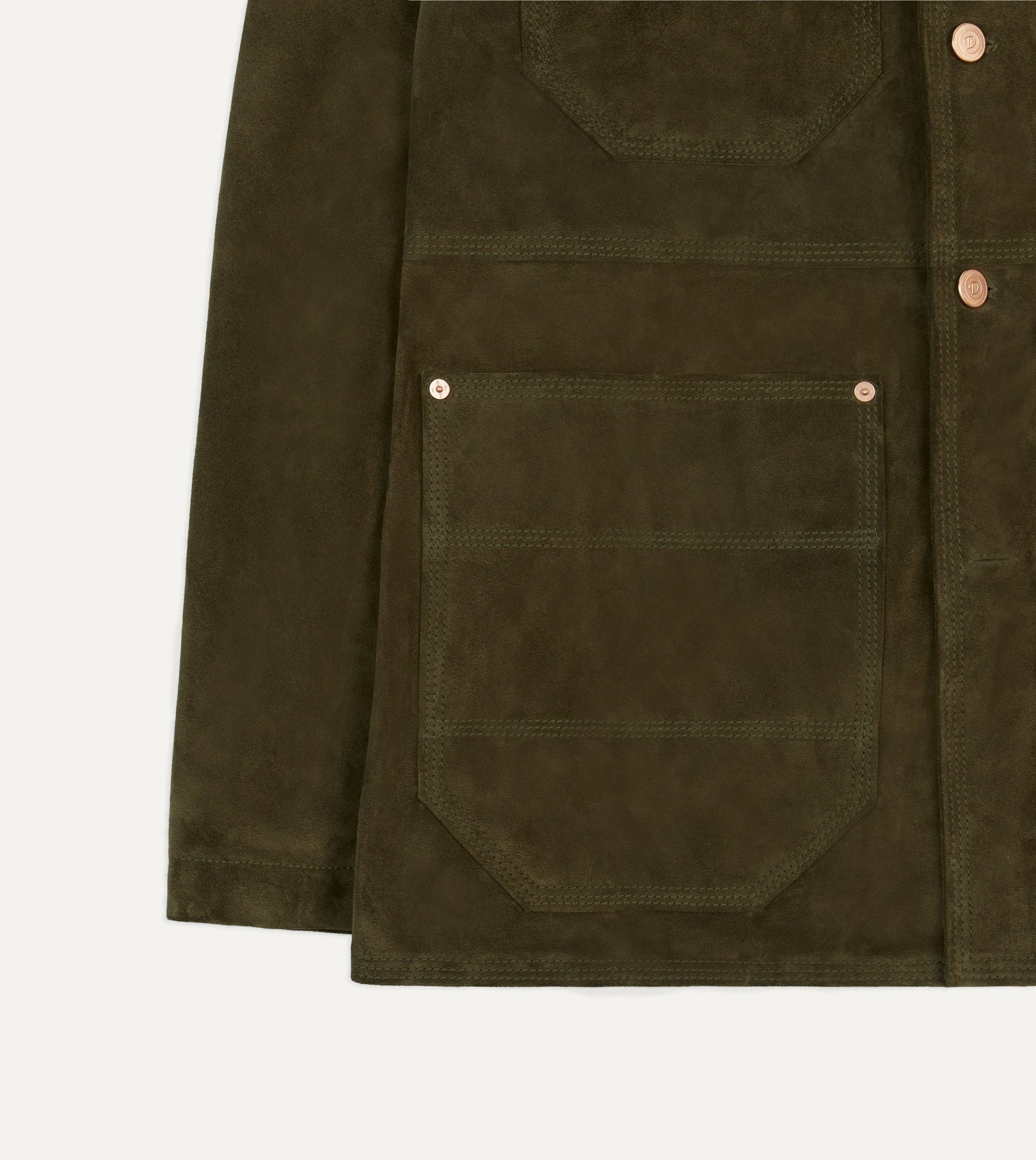 Olive Suede Welder Jacket - Image 6