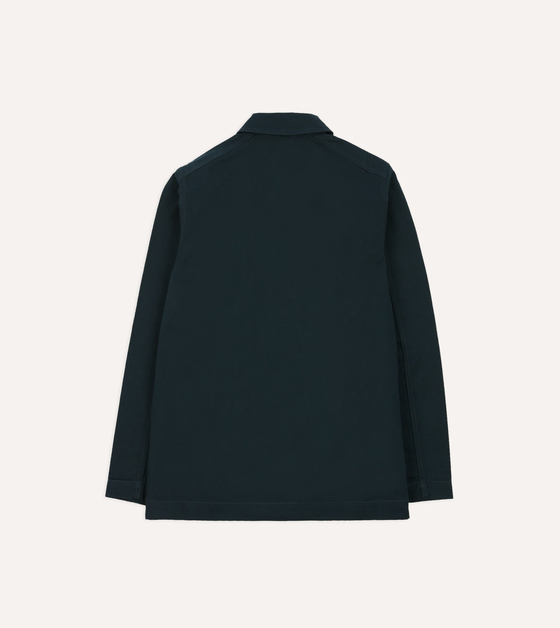 Navy Cotton Double-Breasted Chore Coat - Image 9