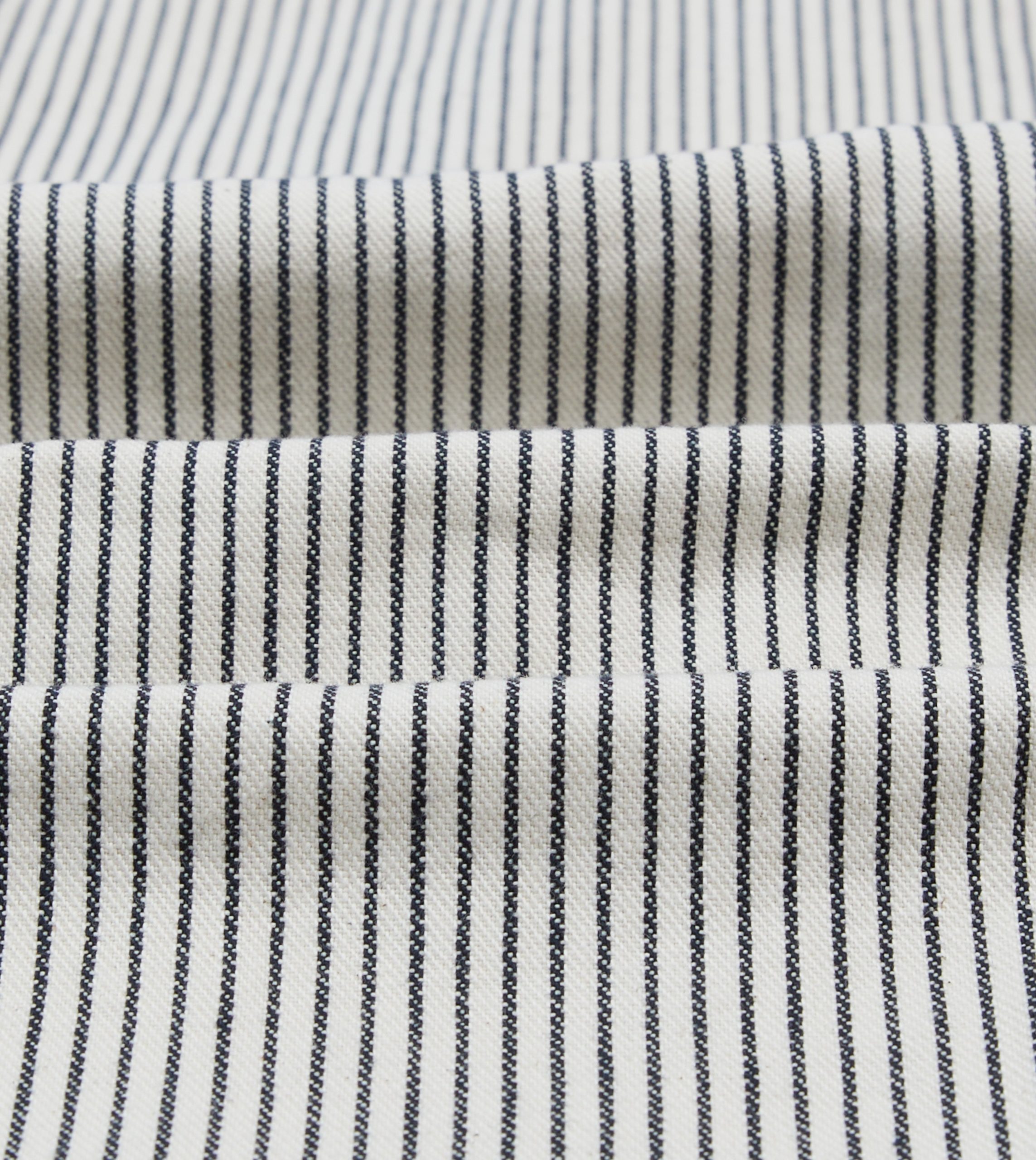 Navy and Ecru Stripe Cotton Stoker Jacket - Image 2