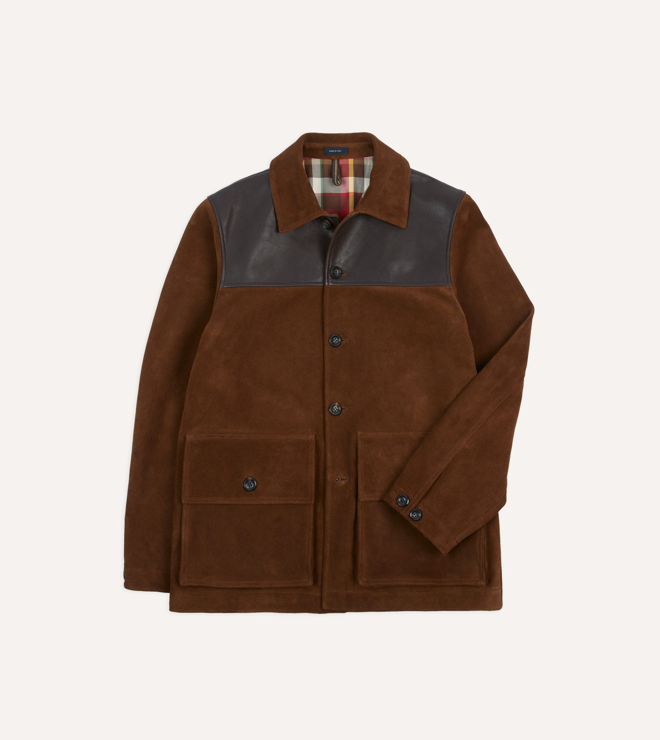 Brown Suede and Leather Donkey Jacket