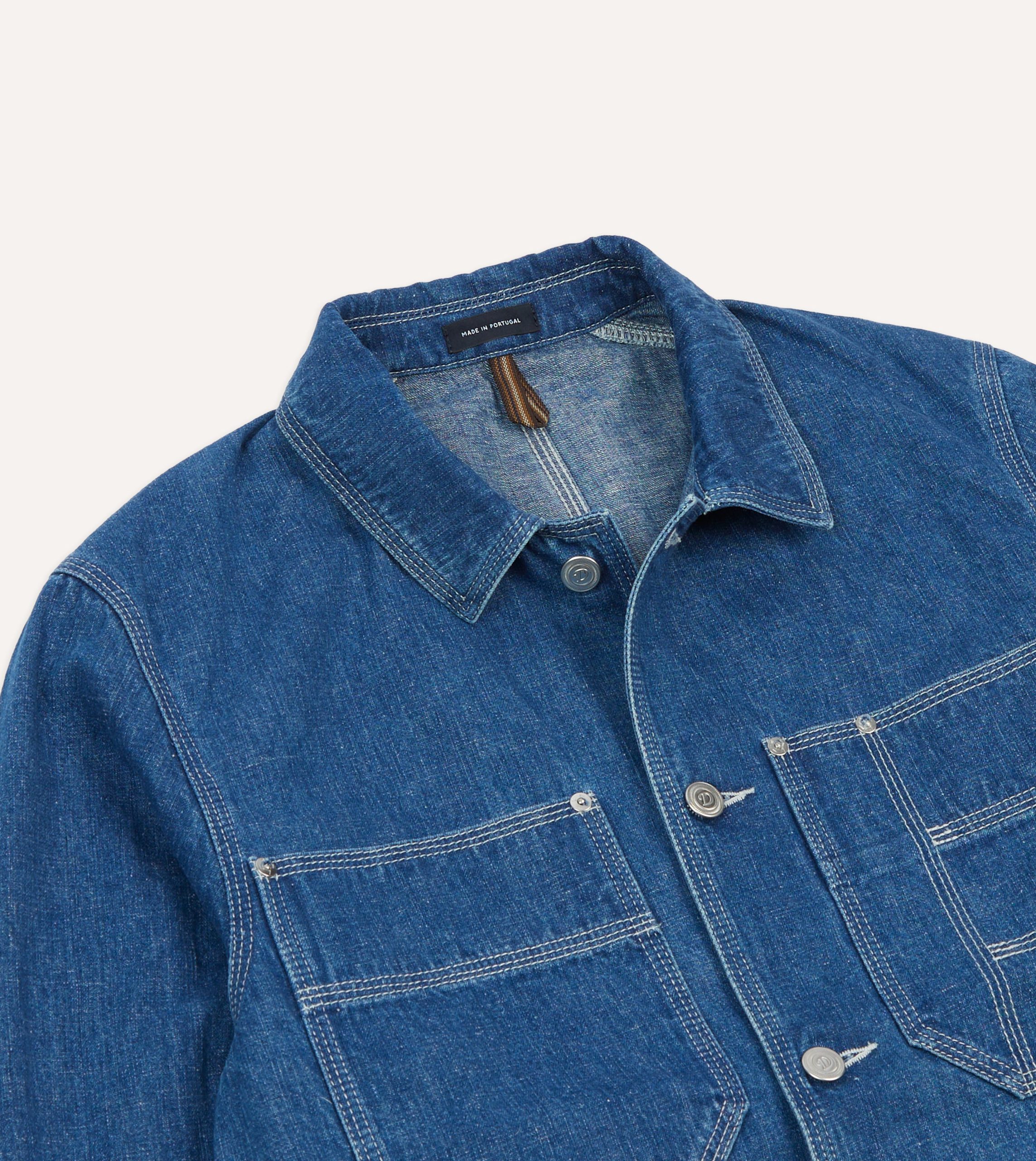 Stone Wash Selvedge Denim Welder Jacket - Image 3