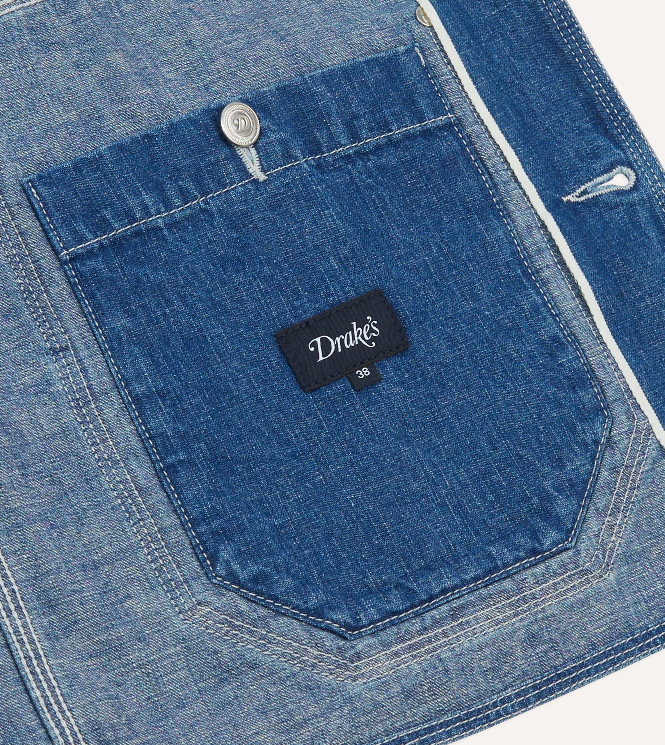 Stone Wash Selvedge Denim Welder Jacket - Image 7