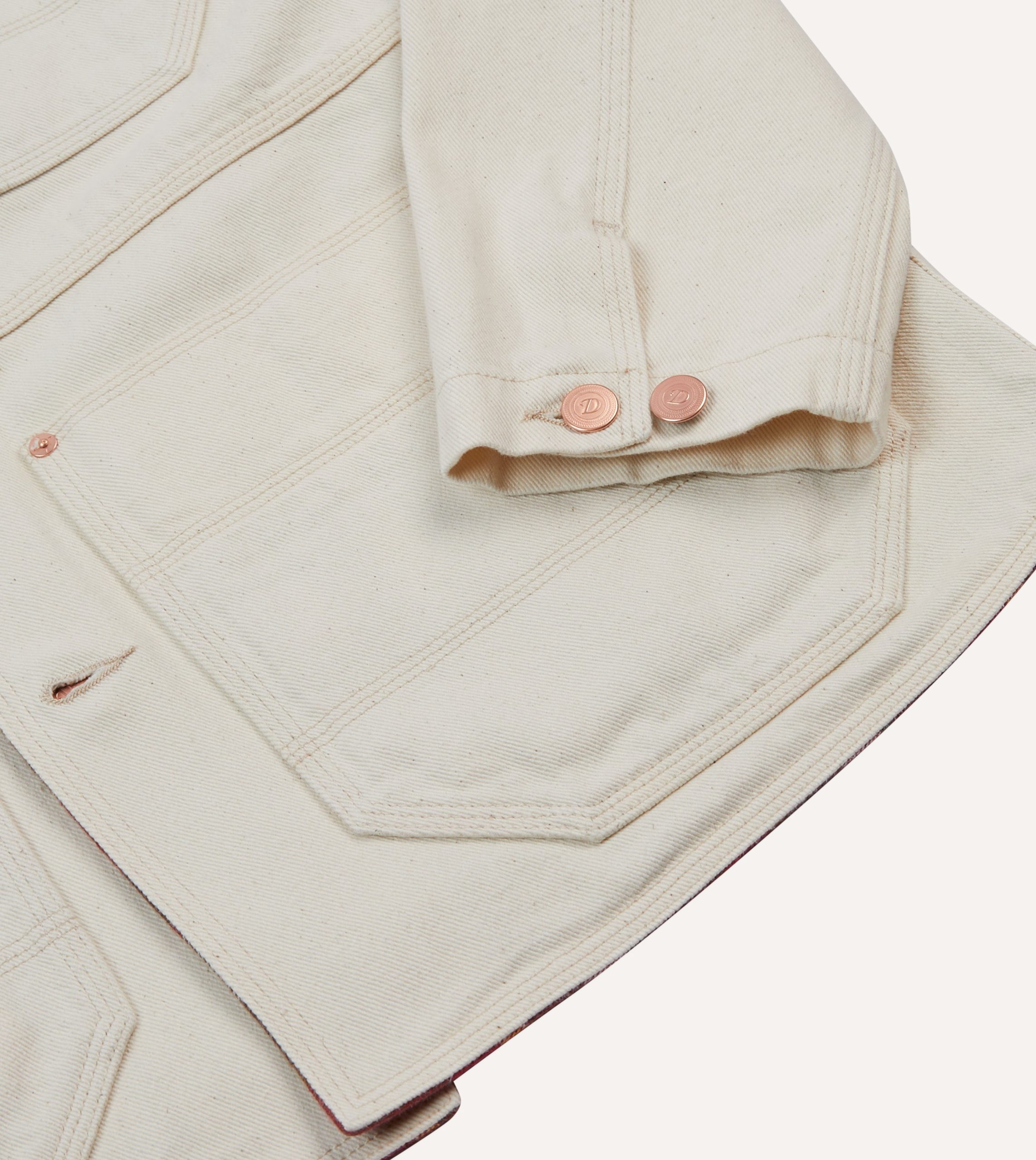 Ecru Denim Welder Jacket - Image 5